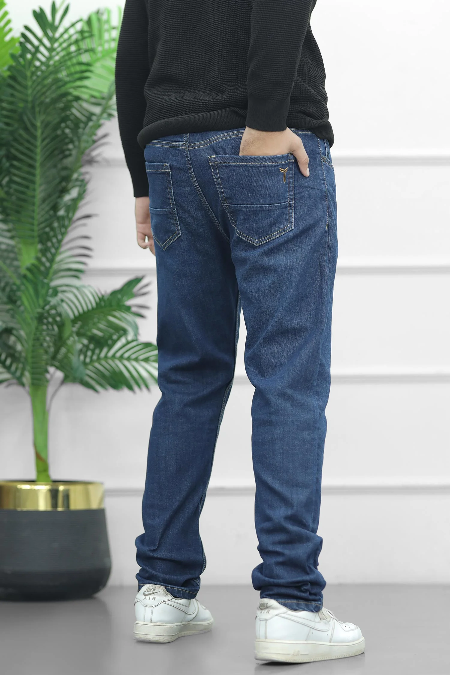 Turbo 'UrbanFlex' Slim-Fit Jeans In Dark Navy - Image 3