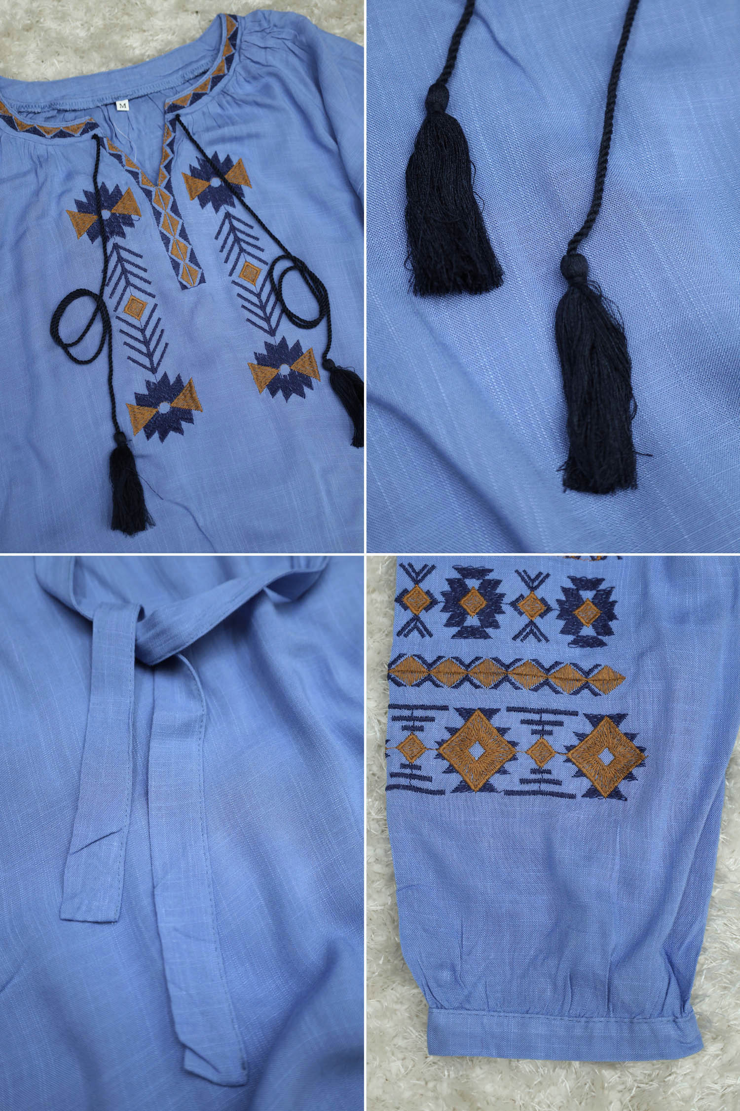 Embroidery Design Self Fabric Turkish Imported Top - Image 10