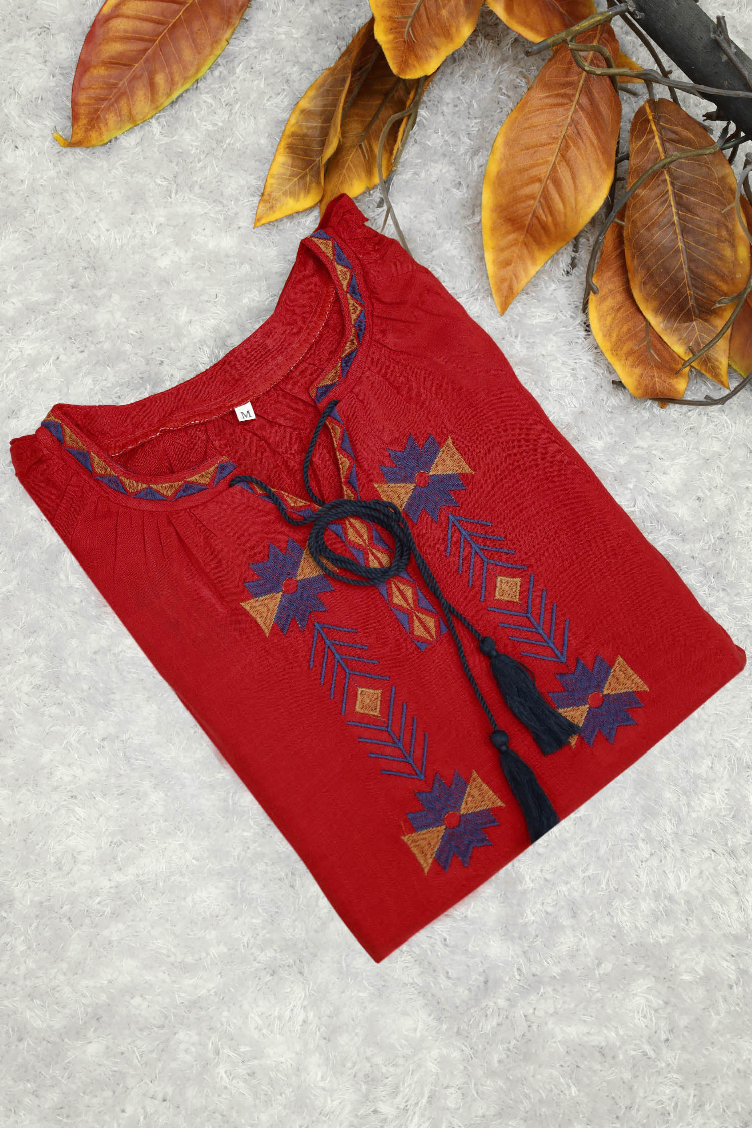 Embroidery Design Self Fabric Turkish Imported Top - Image 14