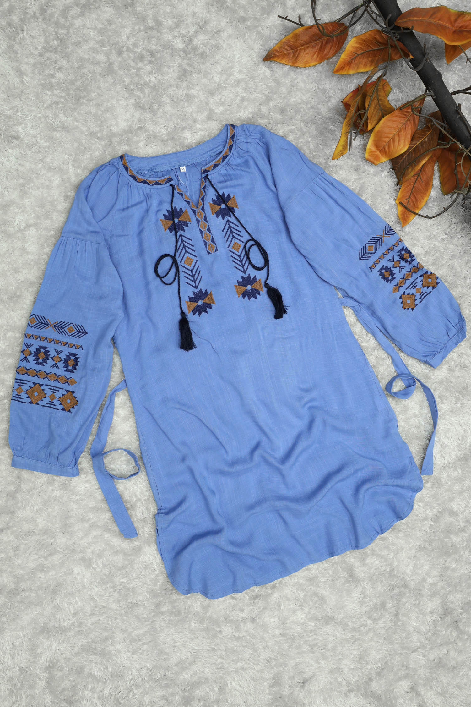 Embroidery Design Self Fabric Turkish Imported Top - Image 8