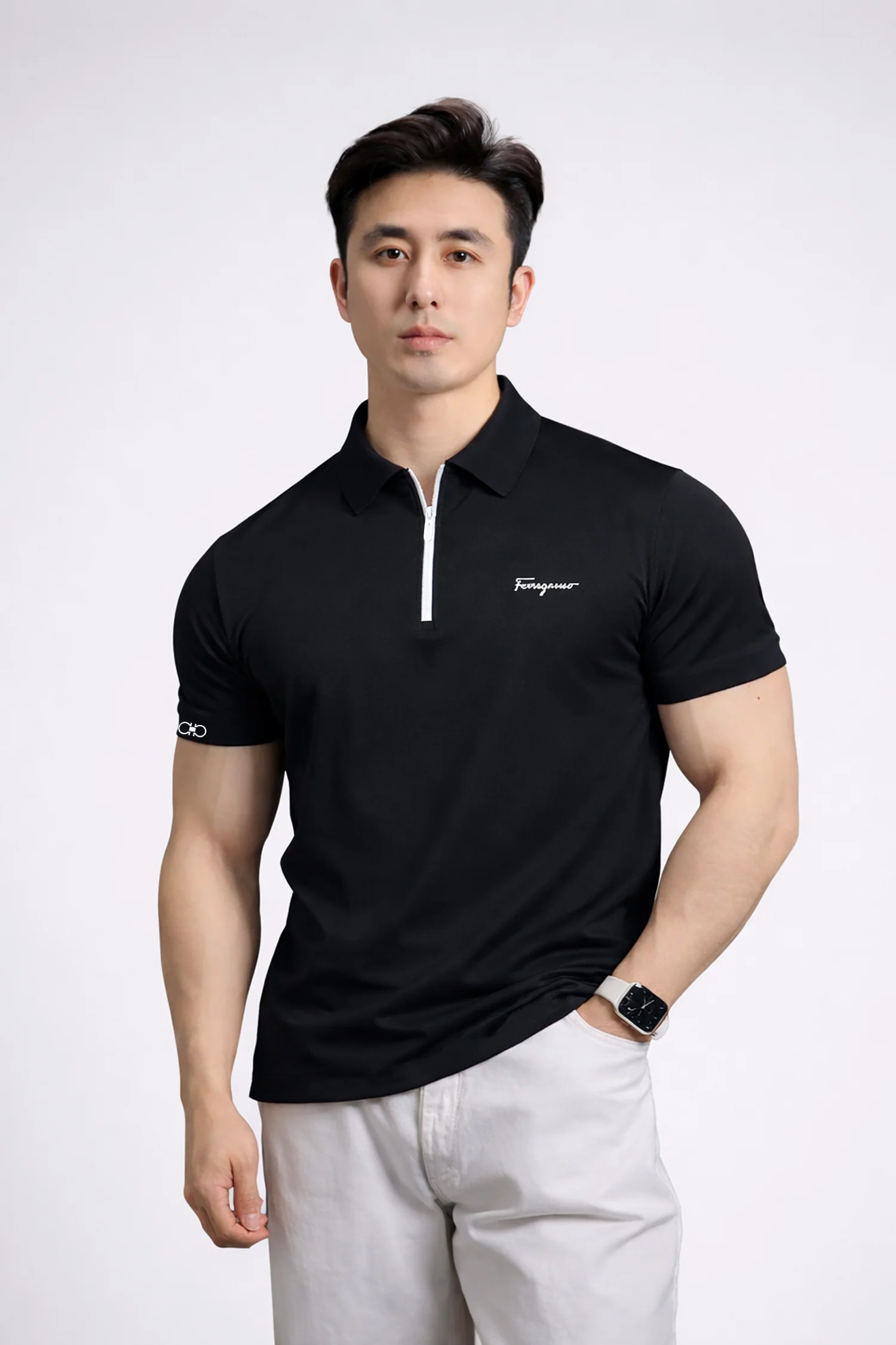 Fergmo Zipper Closure Style Men's Polo Shirt* - Image 9