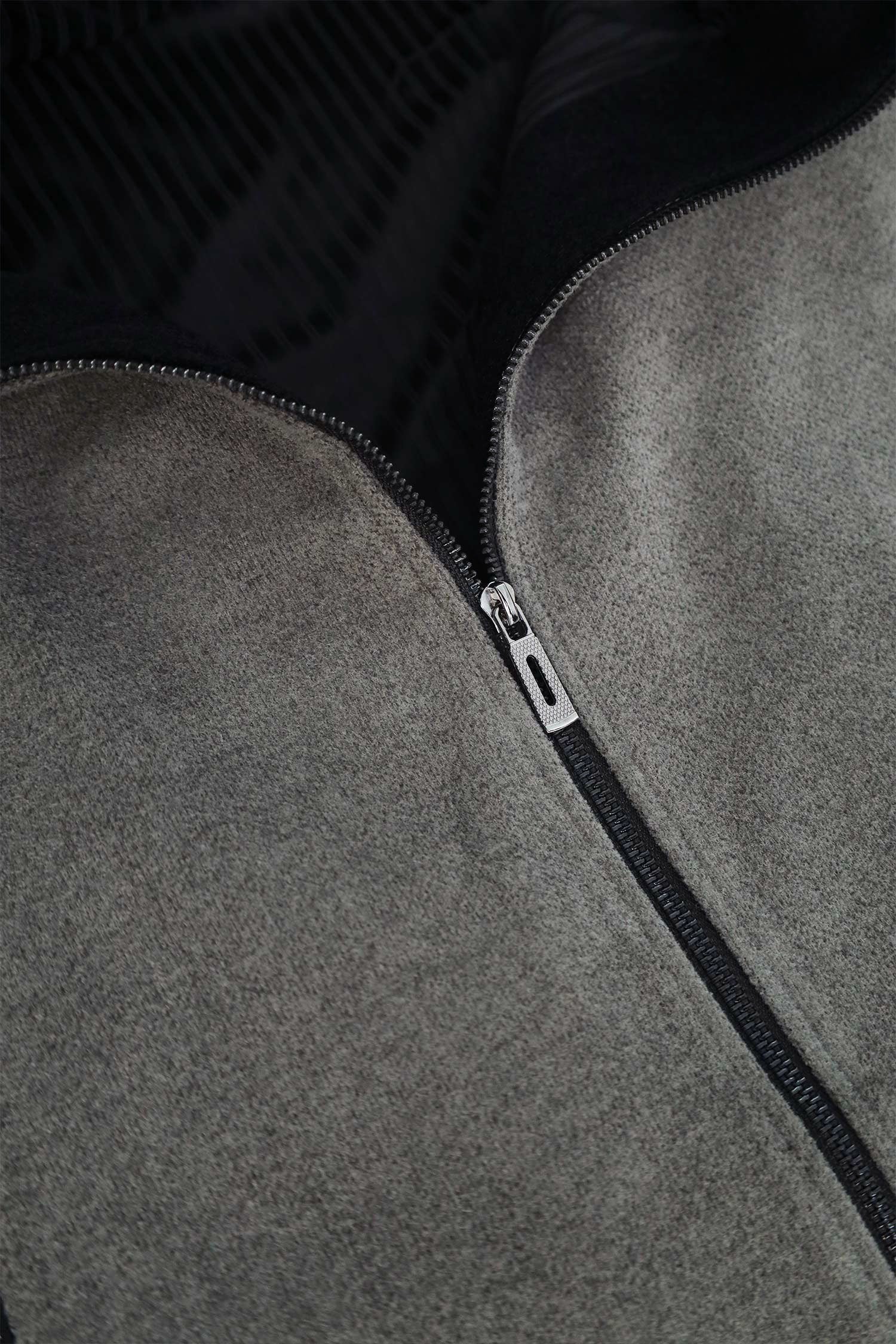 Front Logo Style Imported Men's Woollen Jacket In Light Sage - Image 3