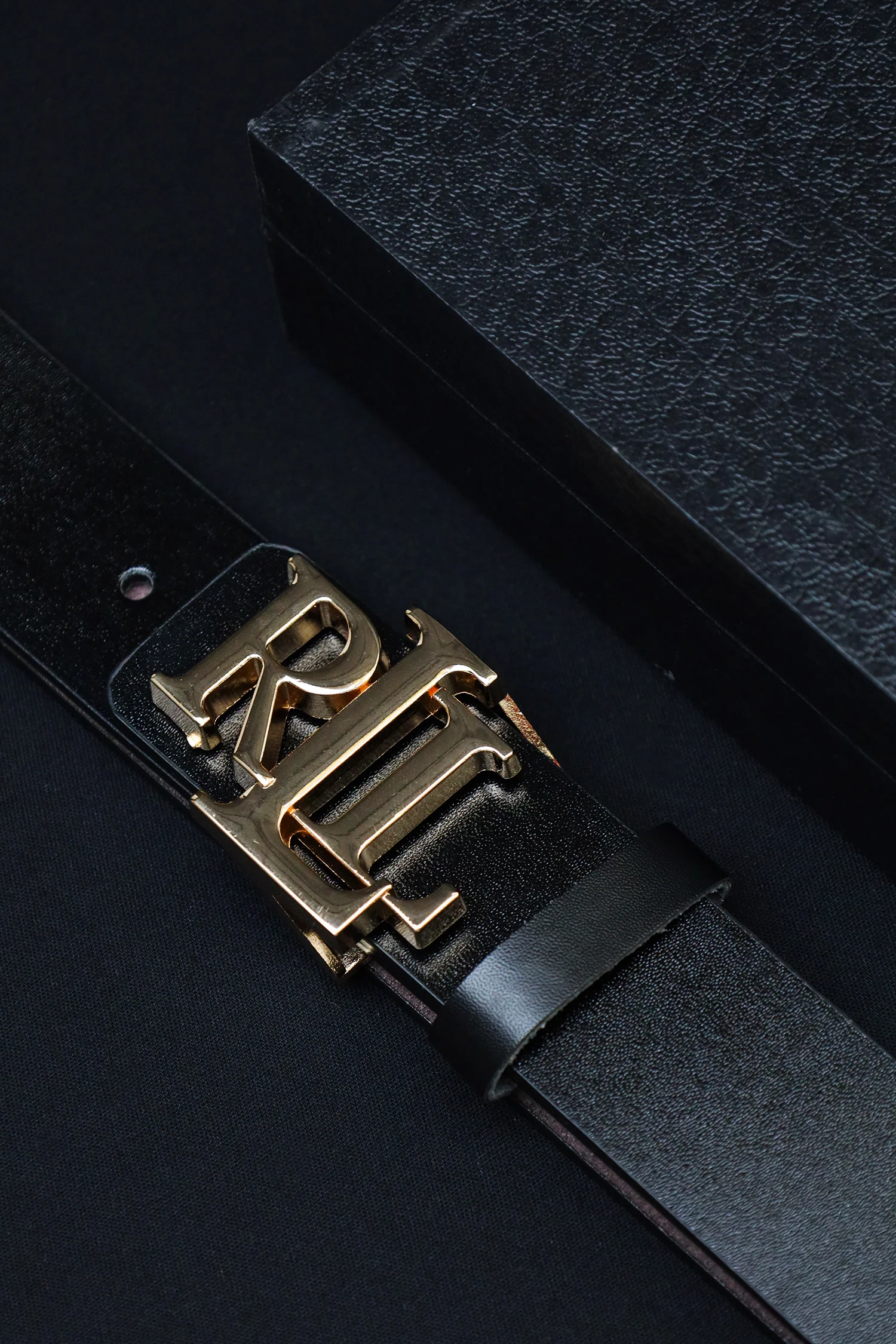 RaPH Luren Metal Alloy Automatic Buckle Branded Belt - Image 5
