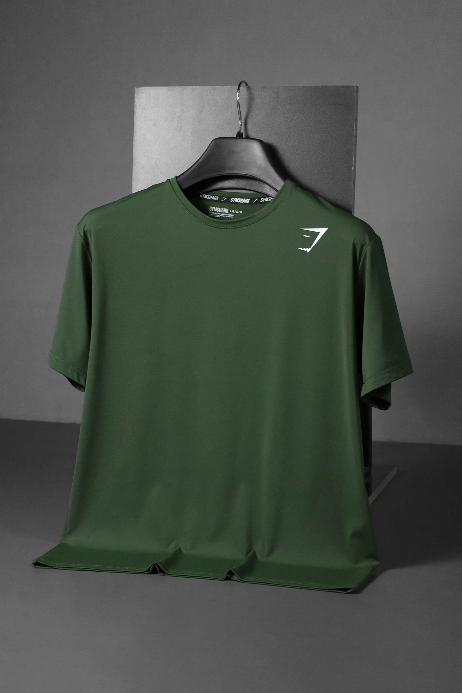 Gym Shrk Strength Arrival Dry-Fit Tee In Olive Green - Image 2