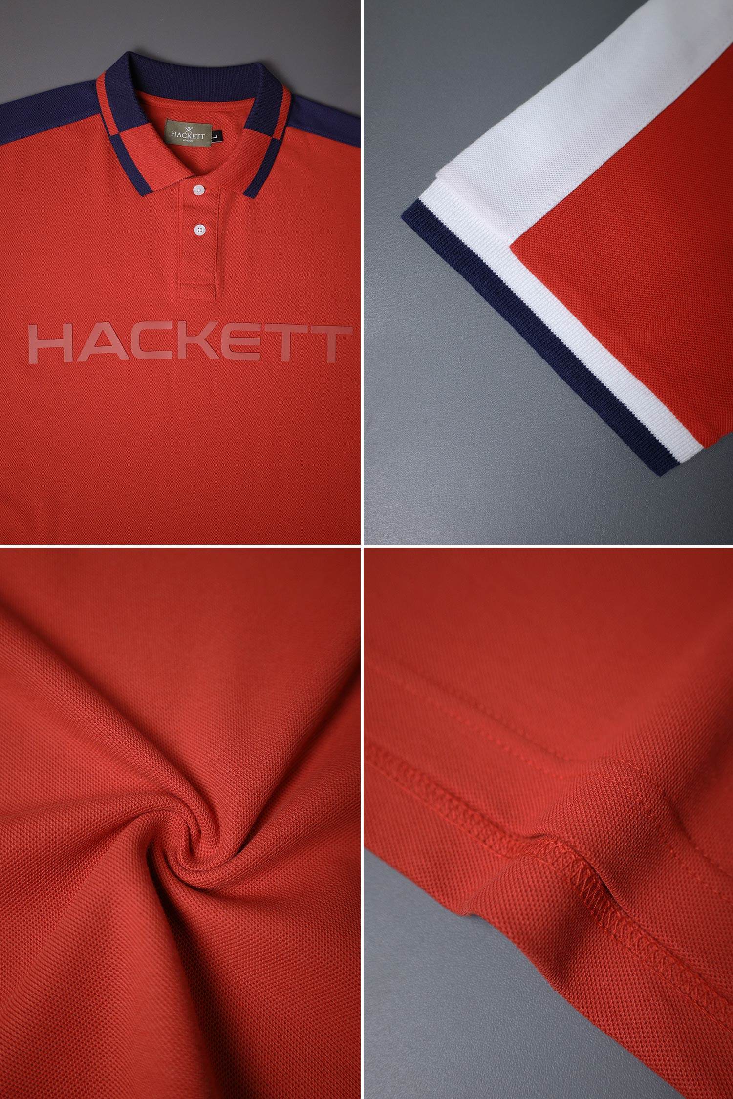 Hcket Contrast Collar Detailing Men's Polo Shirt - Image 9