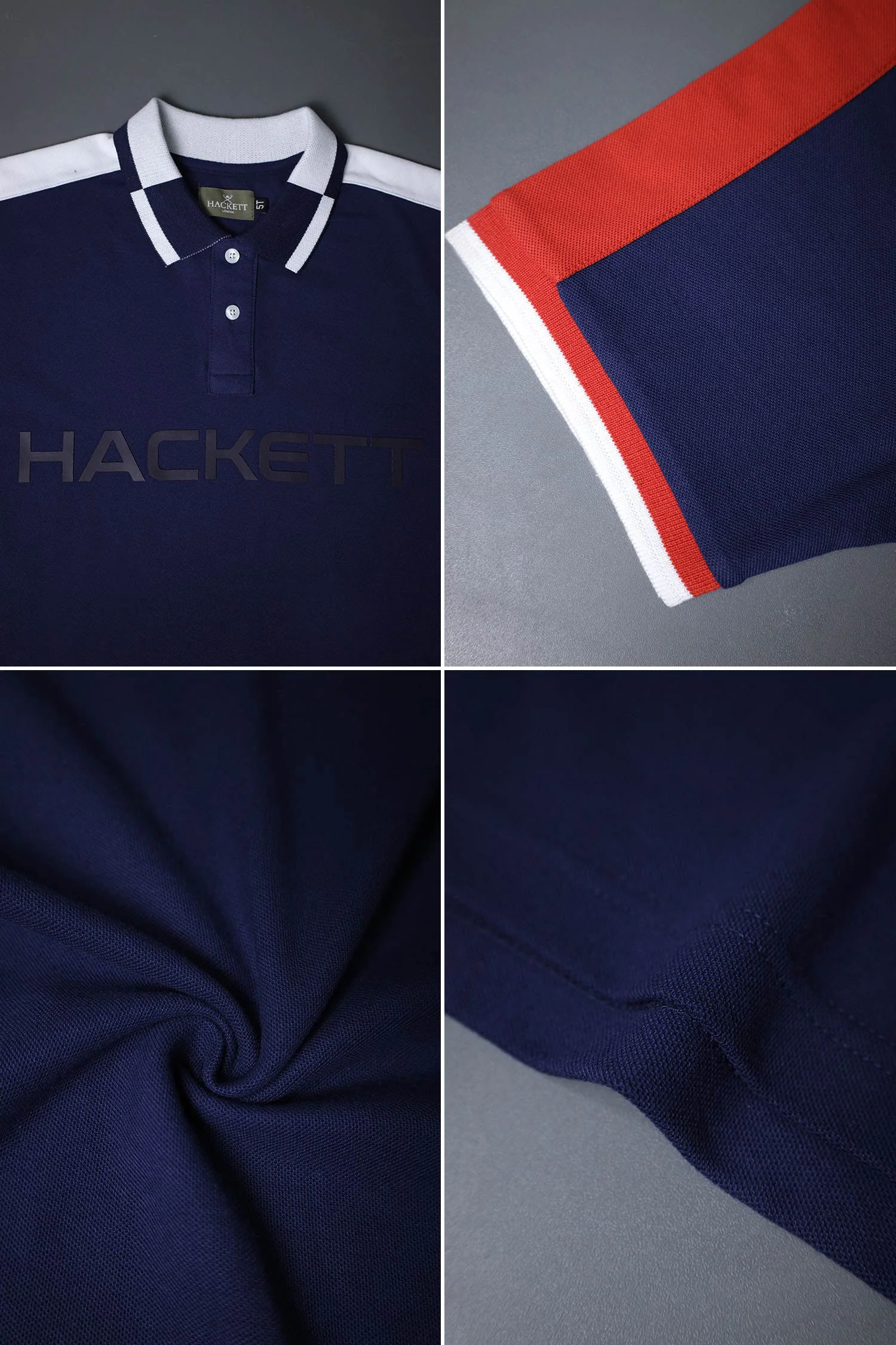 Hcket Contrast Collar Detailing Younger Kids Polo Shirt - Image 6