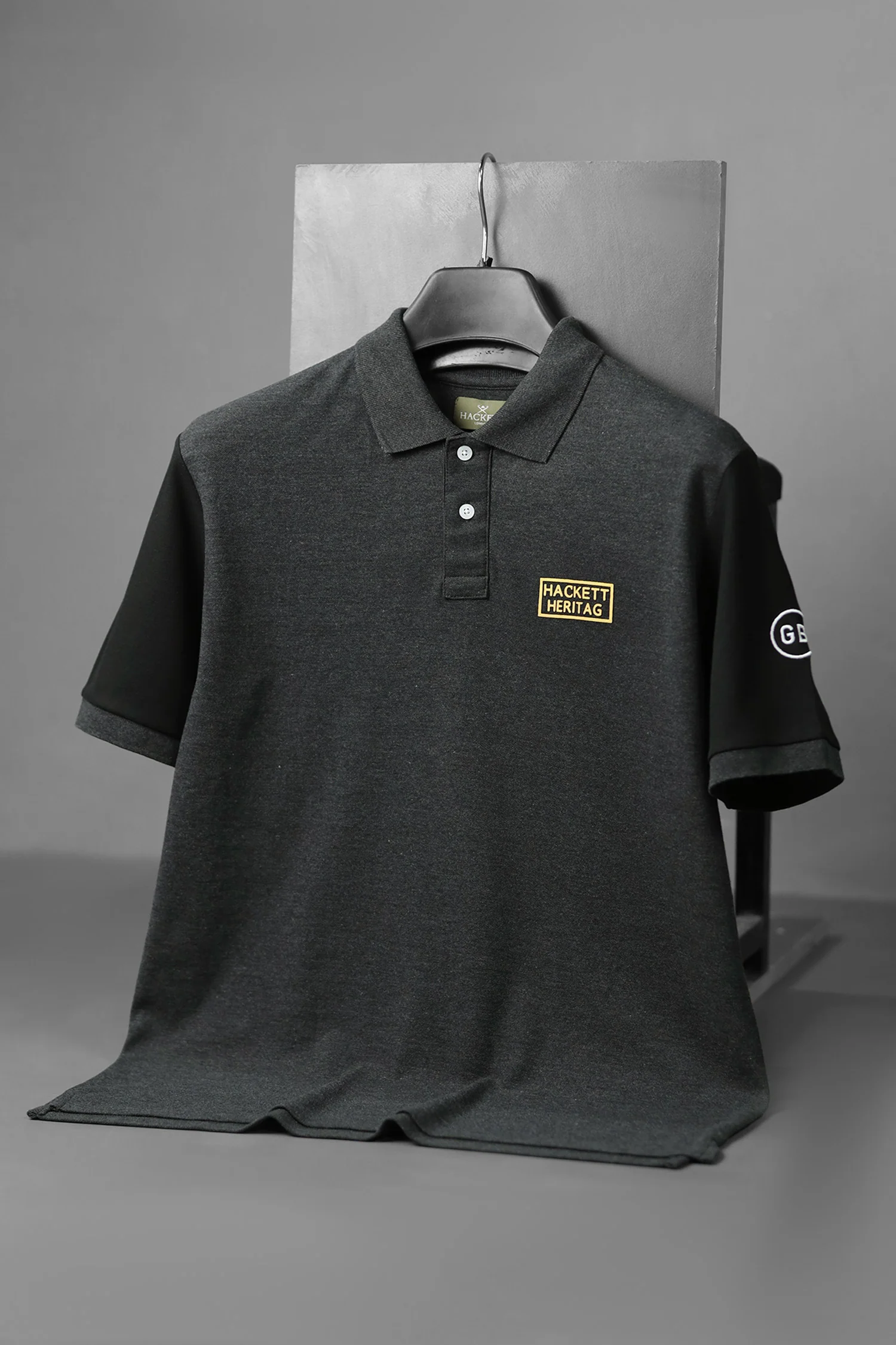 Hcket Heritag Colourblock Placement Men's Polo Shirt - Image 3