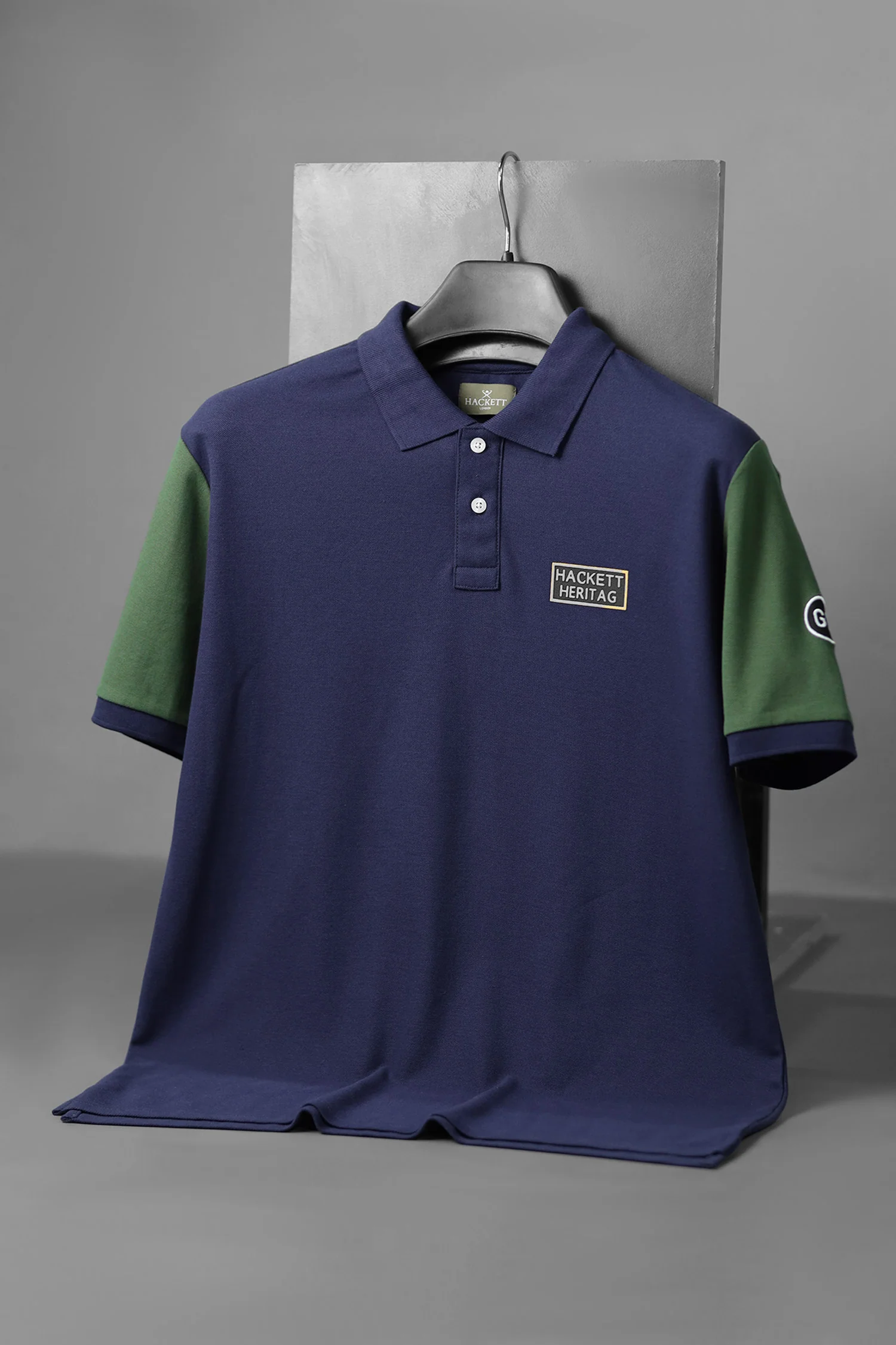 Hcket Heritag Colourblock Placement Men's Polo Shirt - Image 7