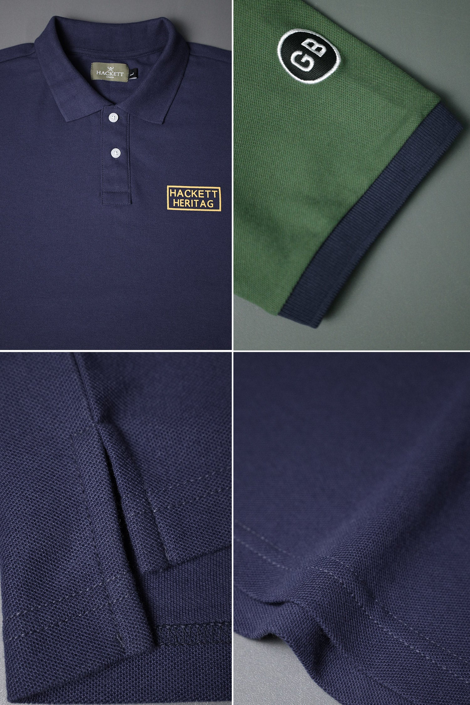 Hcket Heritag Colourblock Younger Kids Polo Shirt - Image 9