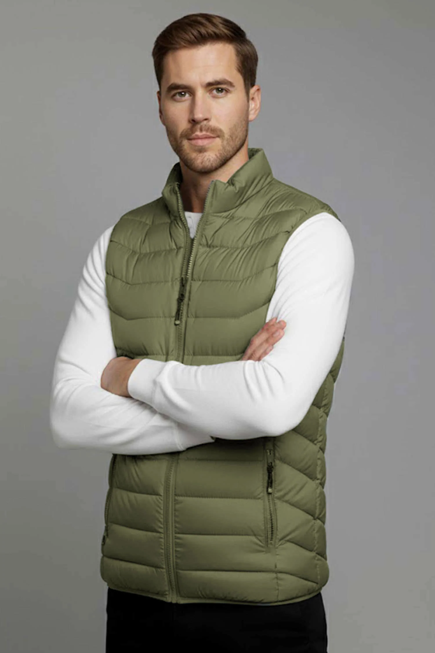 Hollow Padded Imported Men's Gilet - Image 13