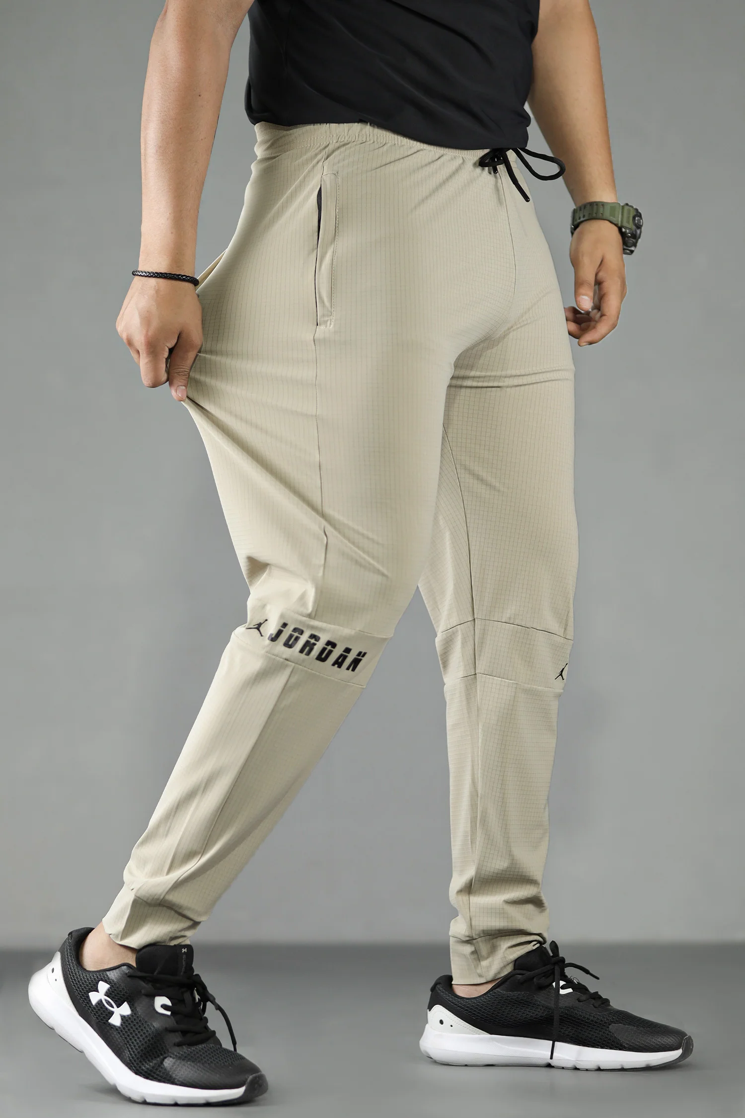 Jrdn Active Wear Men's Imported Trouser In Beige - Image 2