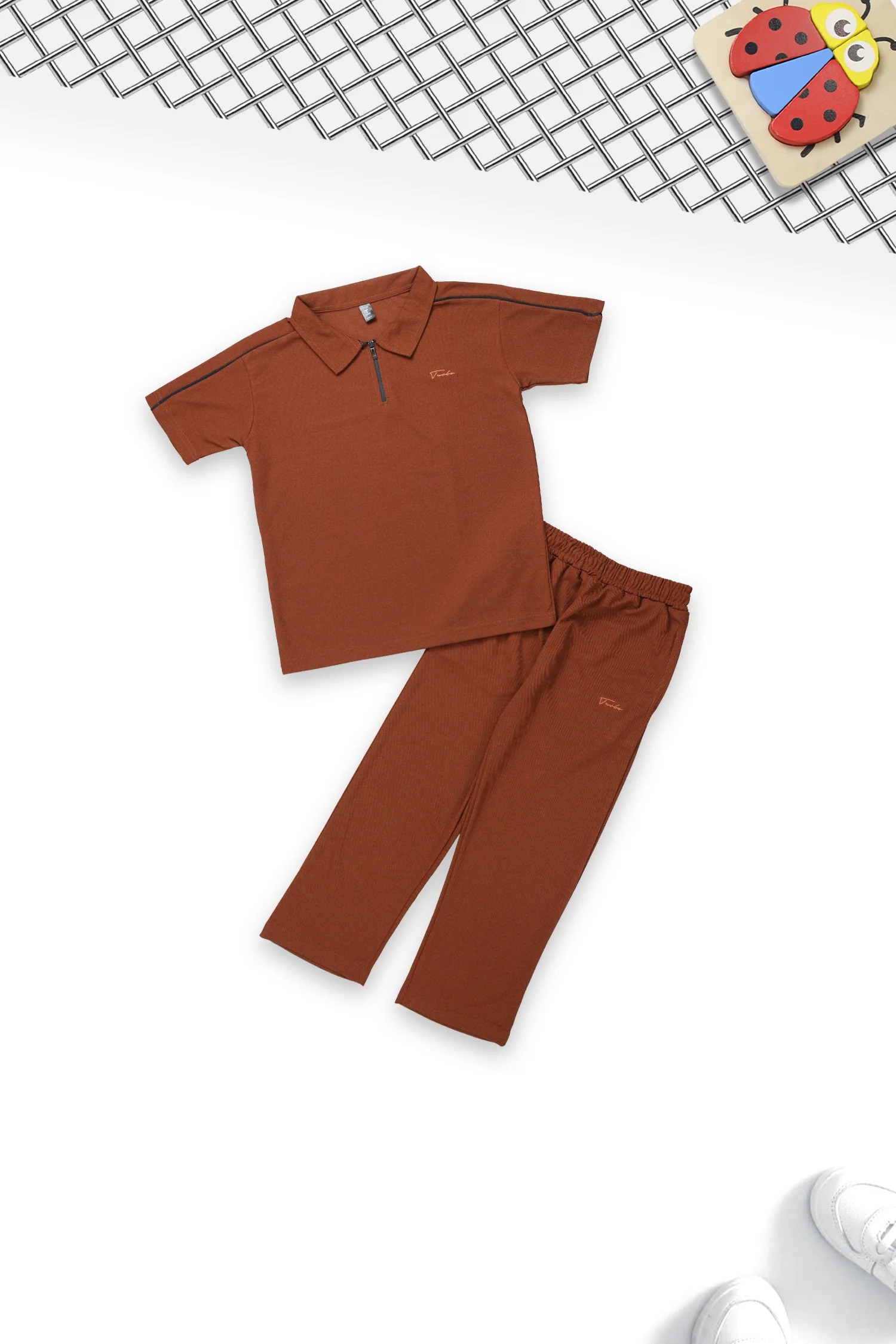 Turbo Retreat Relaxed Zipper Style Younger Kids Co-Ord Set - Image 11