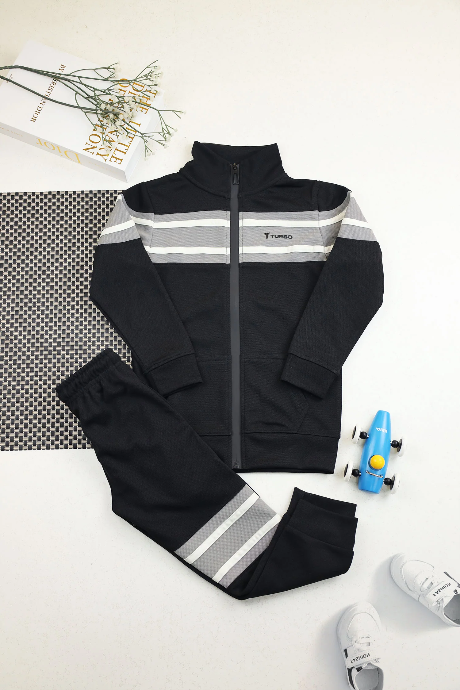 Turbo Color-Block Panel Unisex Younger Kids Tracksuit - Image 3