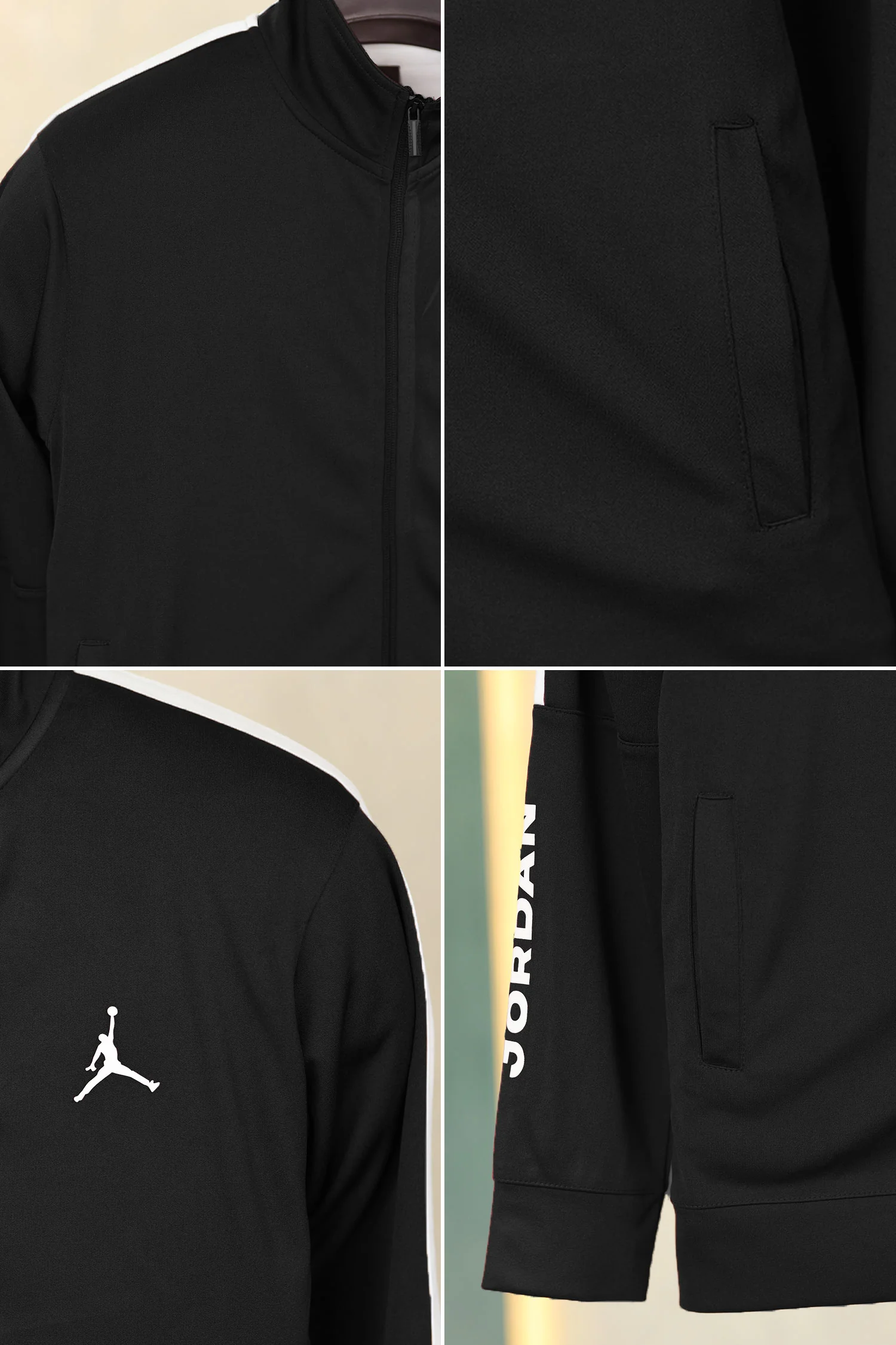 Jrdn Team Flight Training Men Zipper Upper  In Black - Image 5