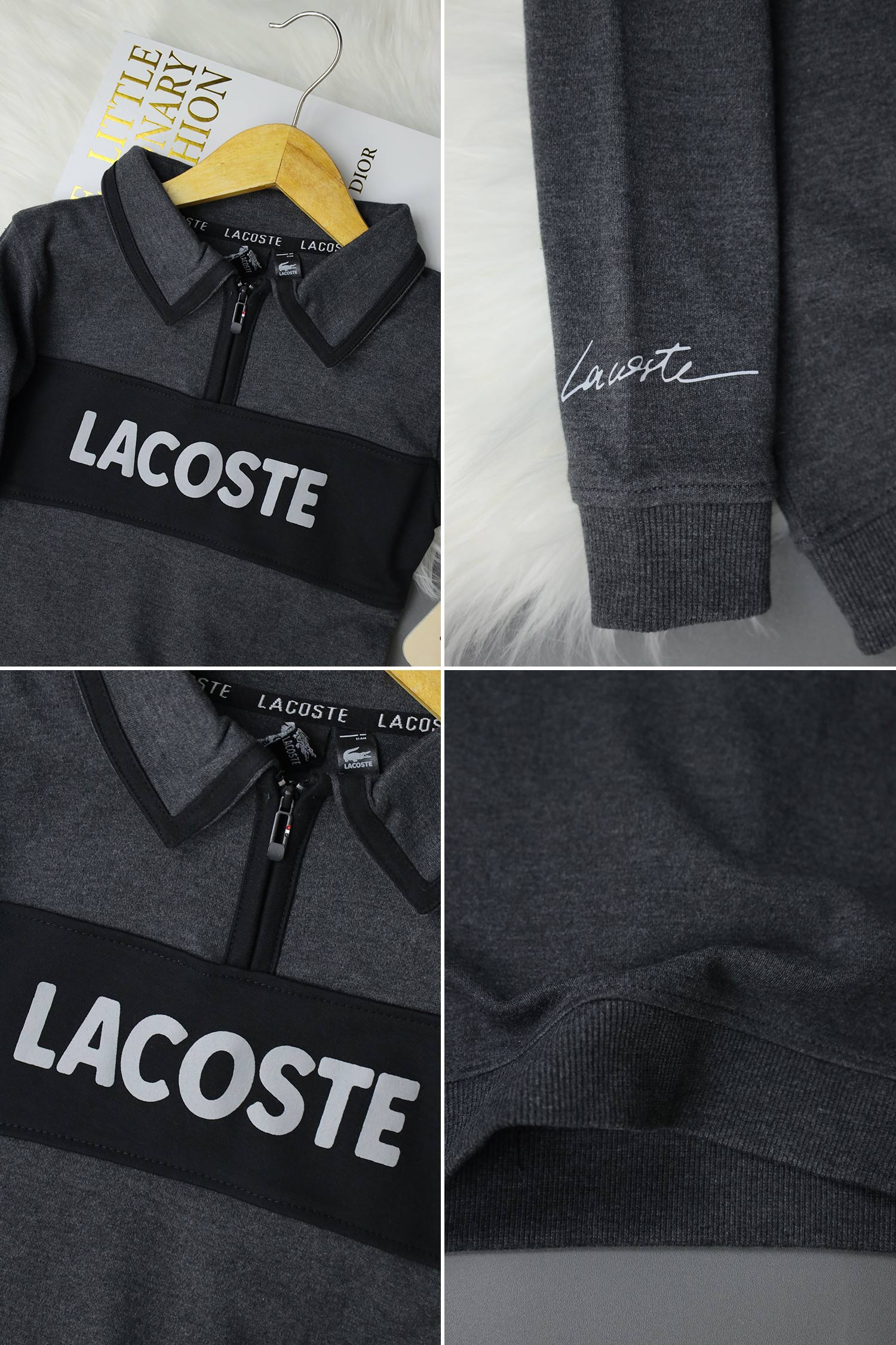 Lcste Block Panel Coller Style Unisex Kids SweatShirt - Image 3