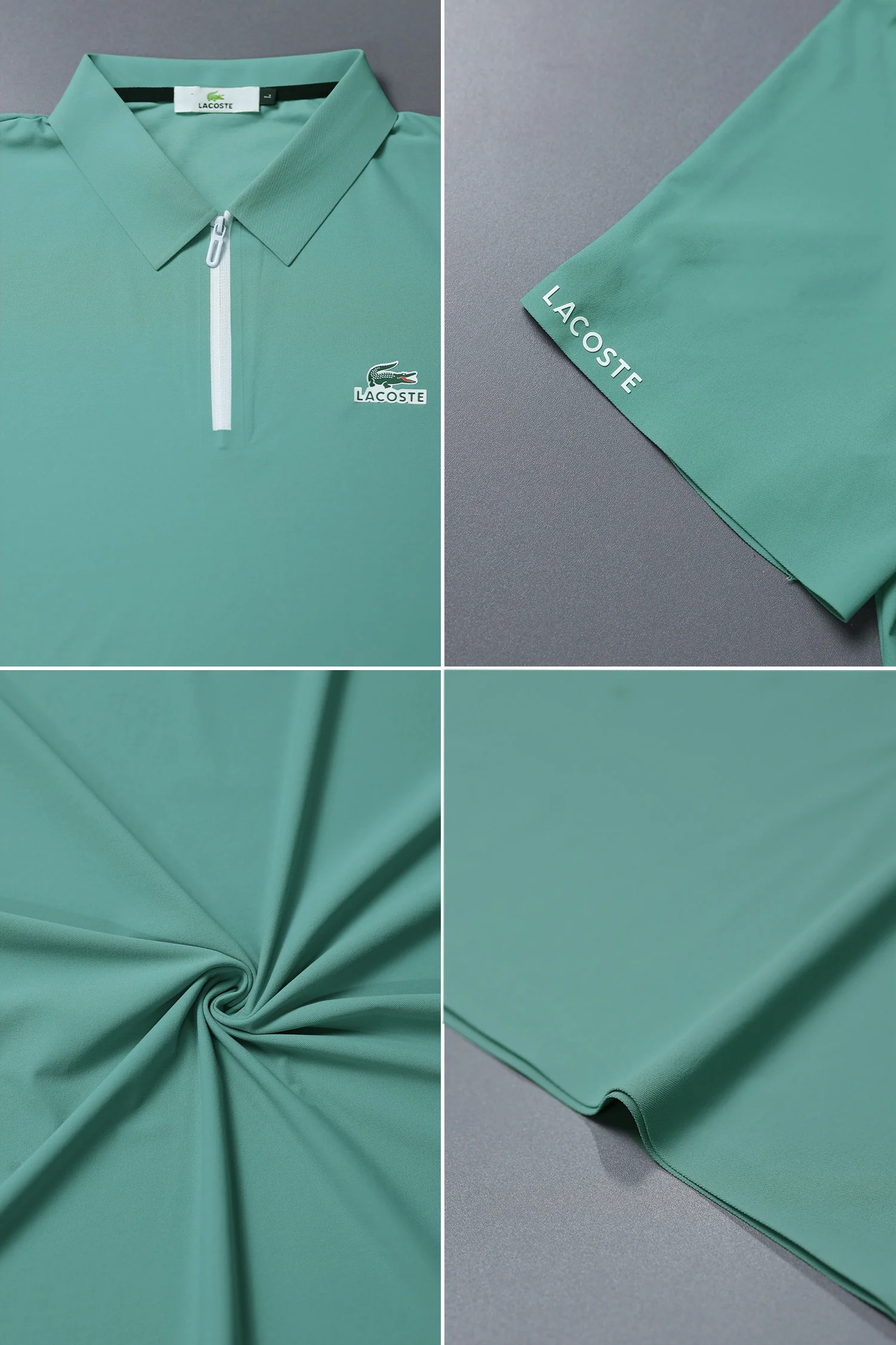 Lcste Classic Fit Men's Polo Shirt In Sea Green - Image 3