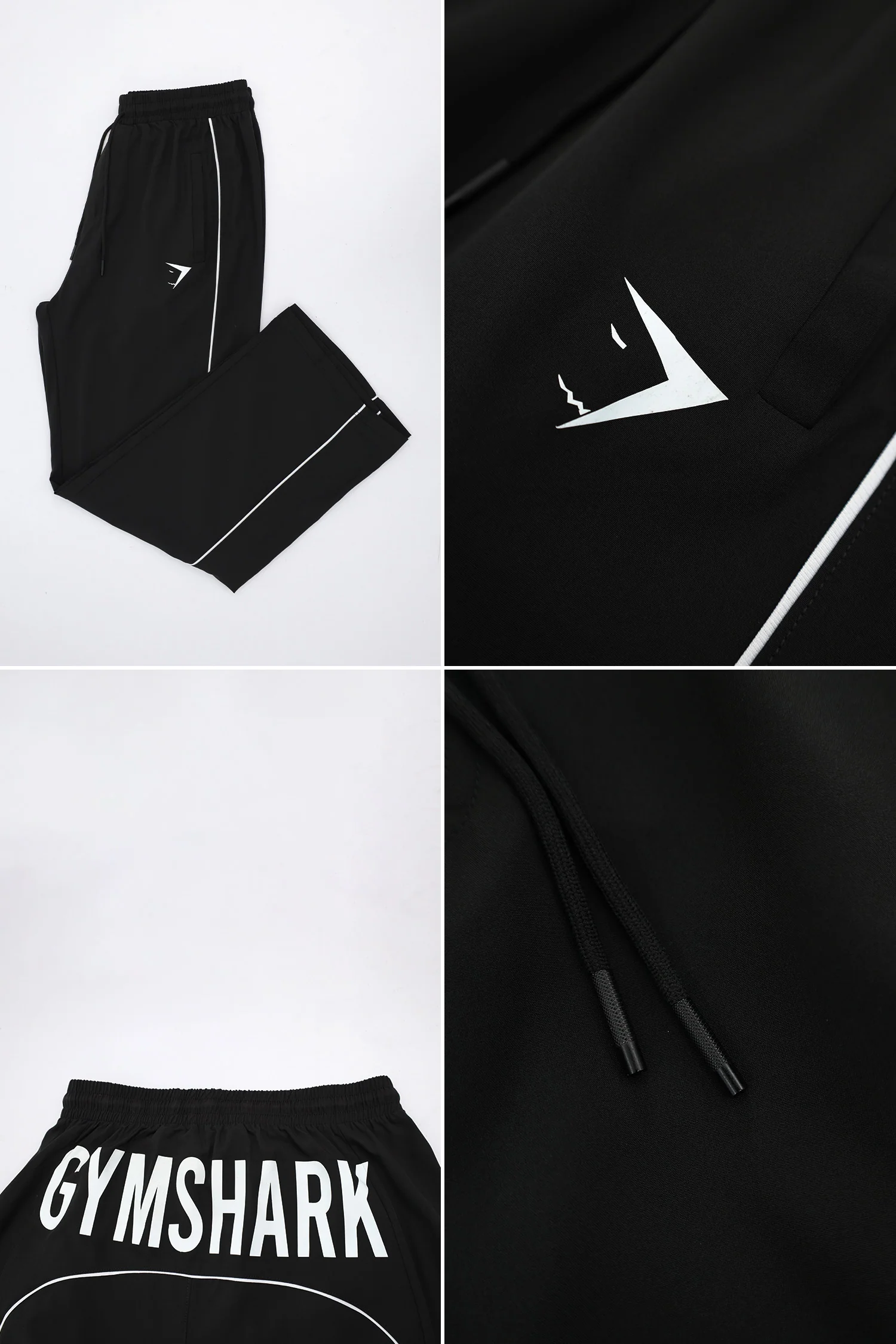 Gym Shrk Wide-Leg With White Piping Loose Bottom Trouser - Image 16