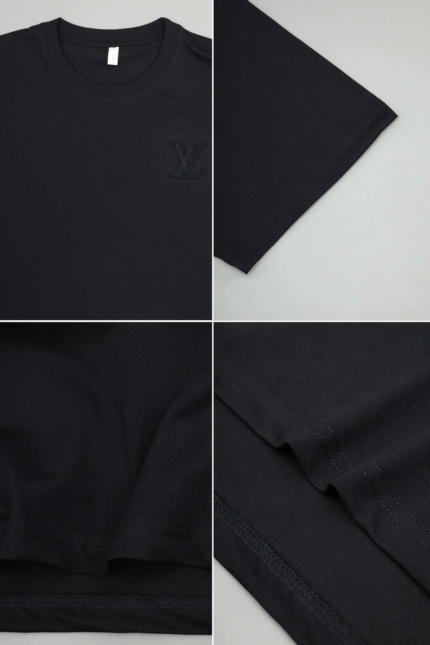 Luis Vten Signature Round Neck OverSize T-shirt In Black - Image 3