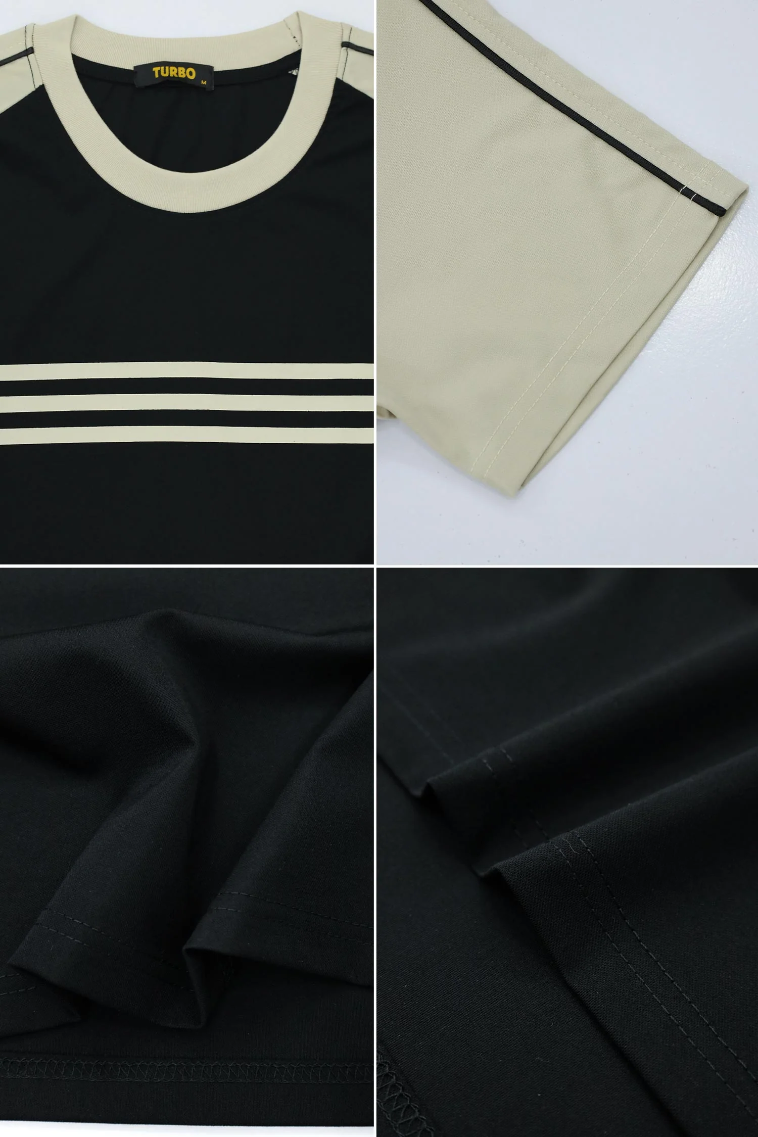 Men's 3 Strips Round Neck Tee - Image 8