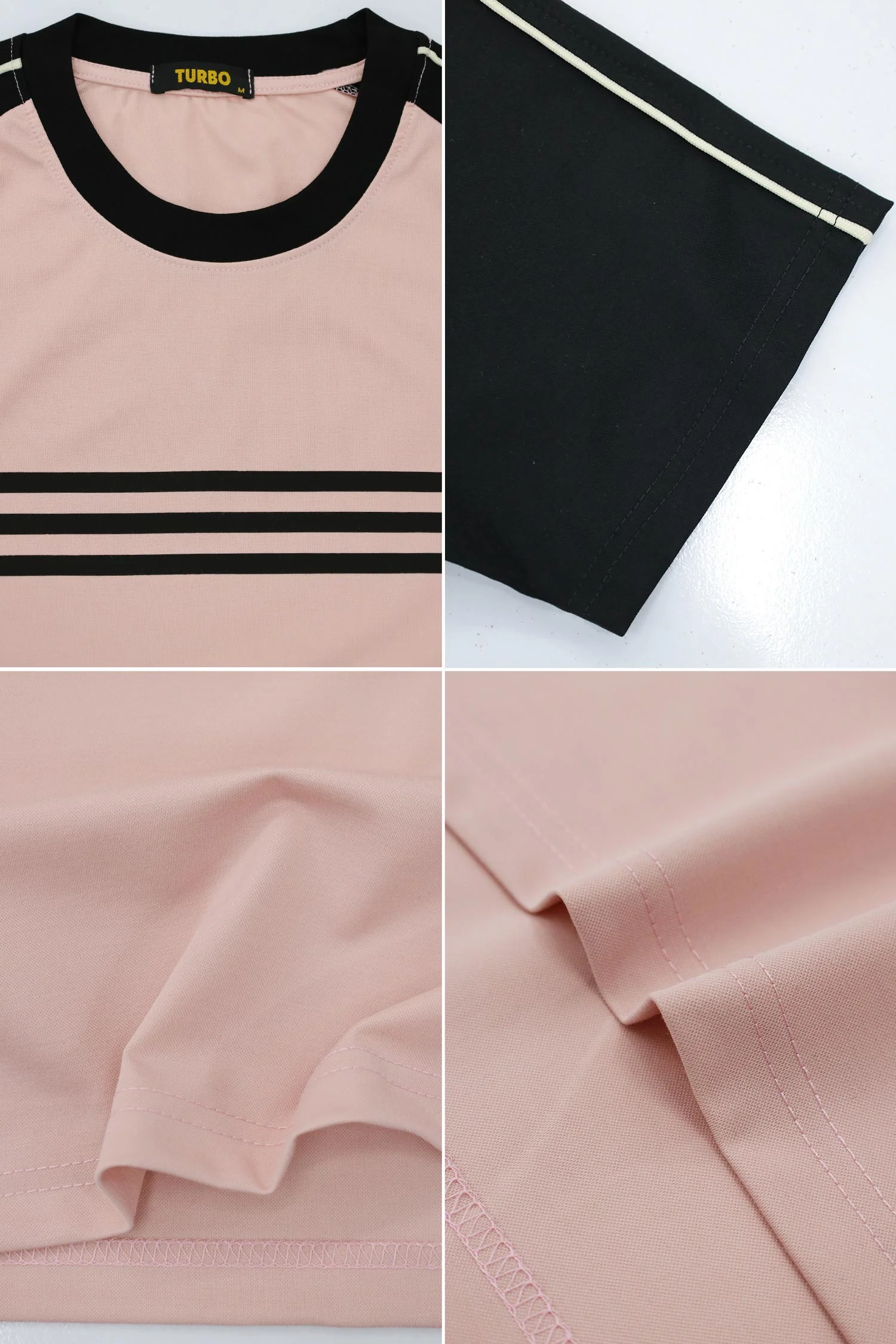 Men's 3 Strips Round Neck Tee - Image 2