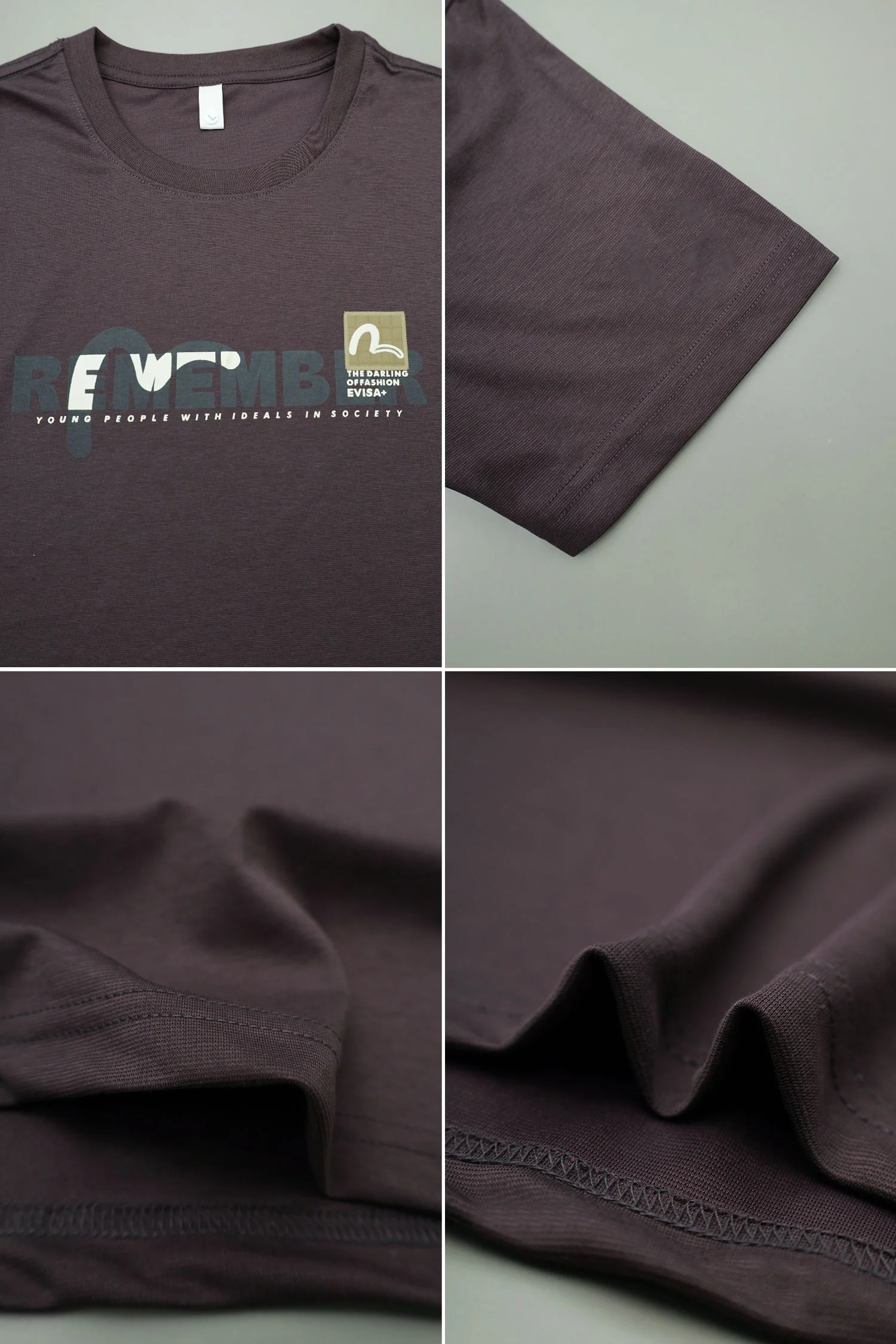 Mens Apex Street Fashion T-shirt In Plum - Image 3