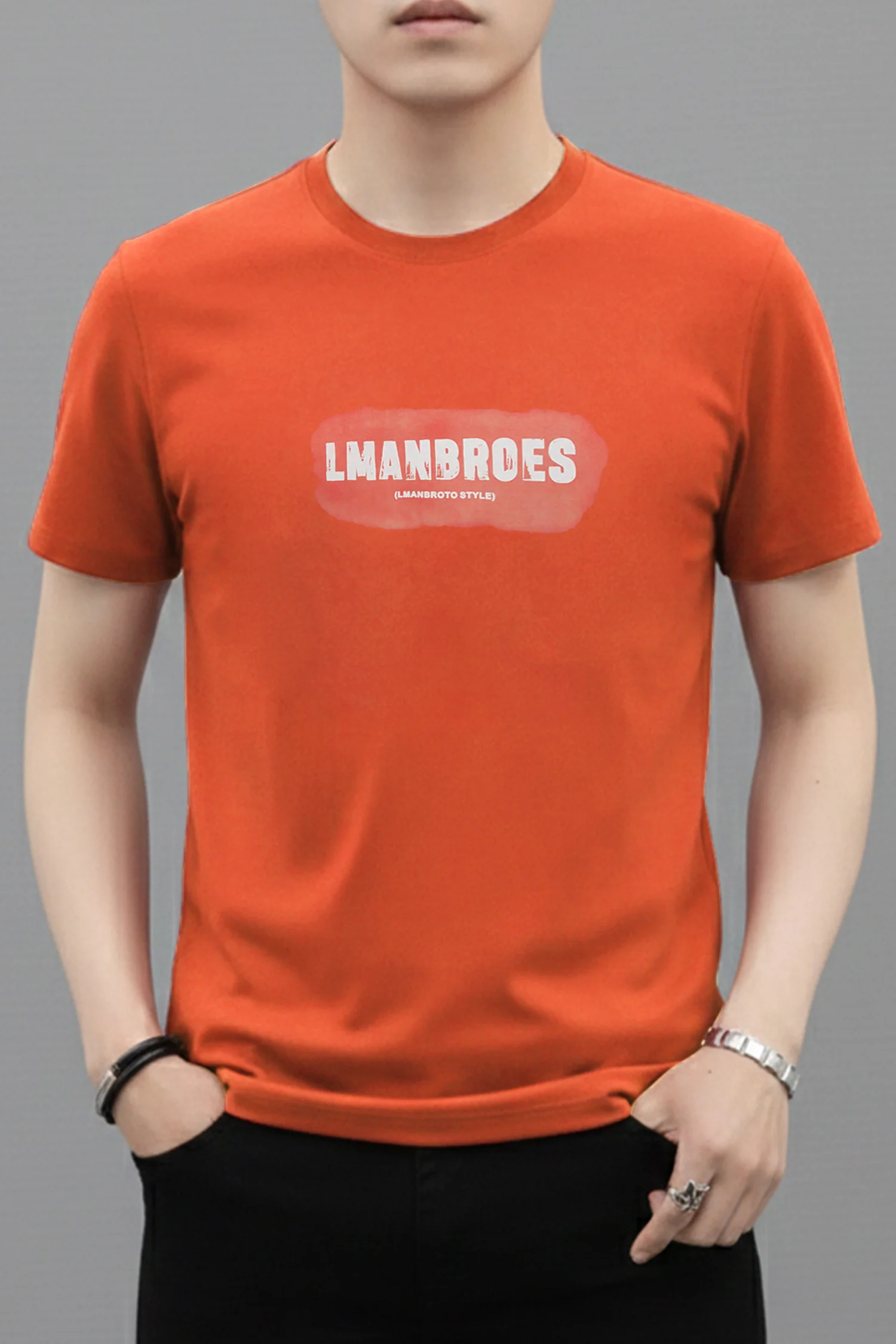 Mens Casual Flex Round Neck T-shirt - Image 7
