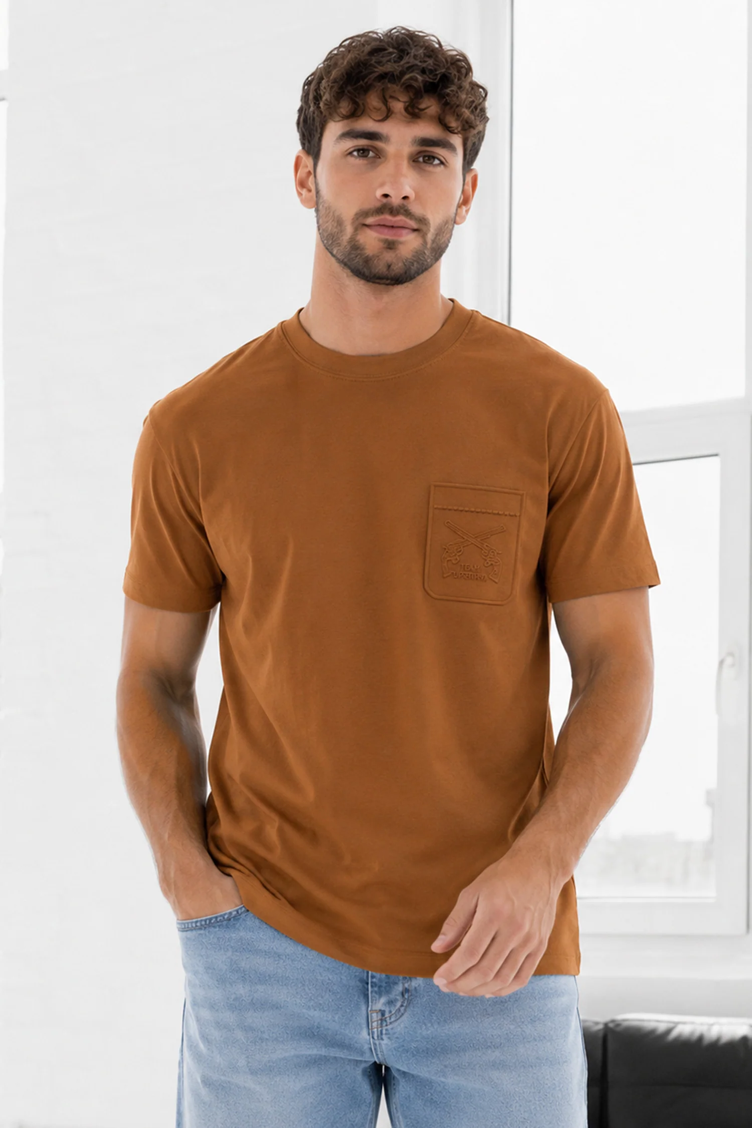 Mens Confection Monogram Round Neck T-Shirt - Image 7