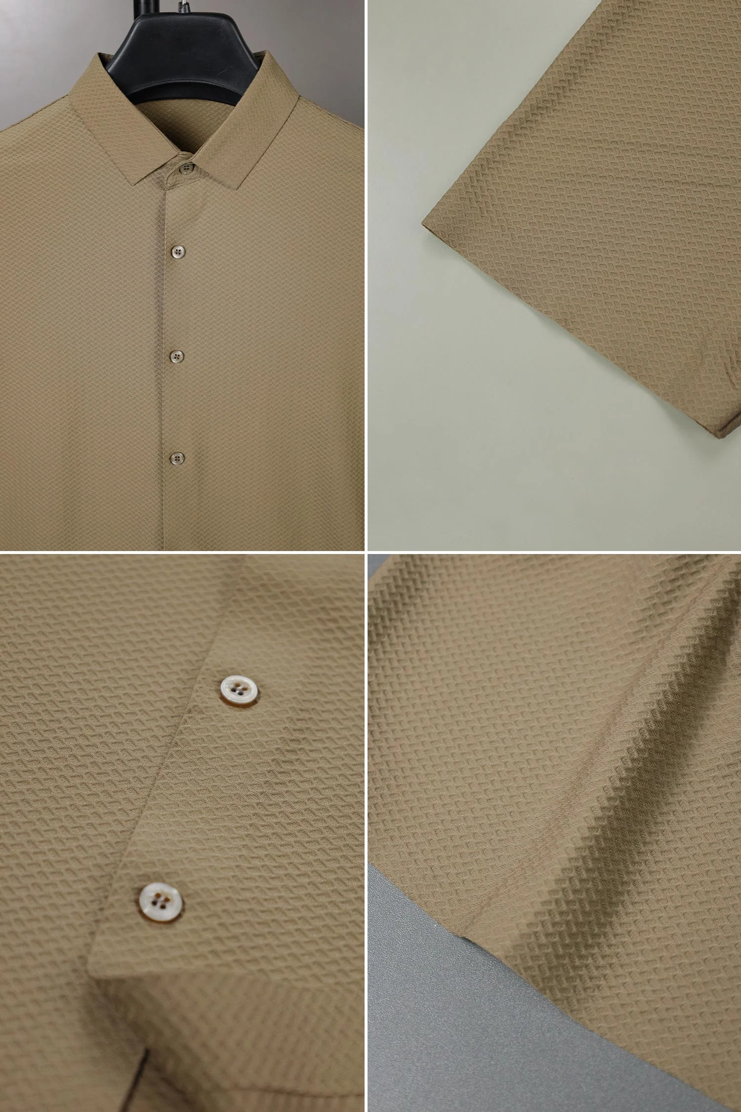 Men's Cuban Texture Silk Casual Shirt - Image 4