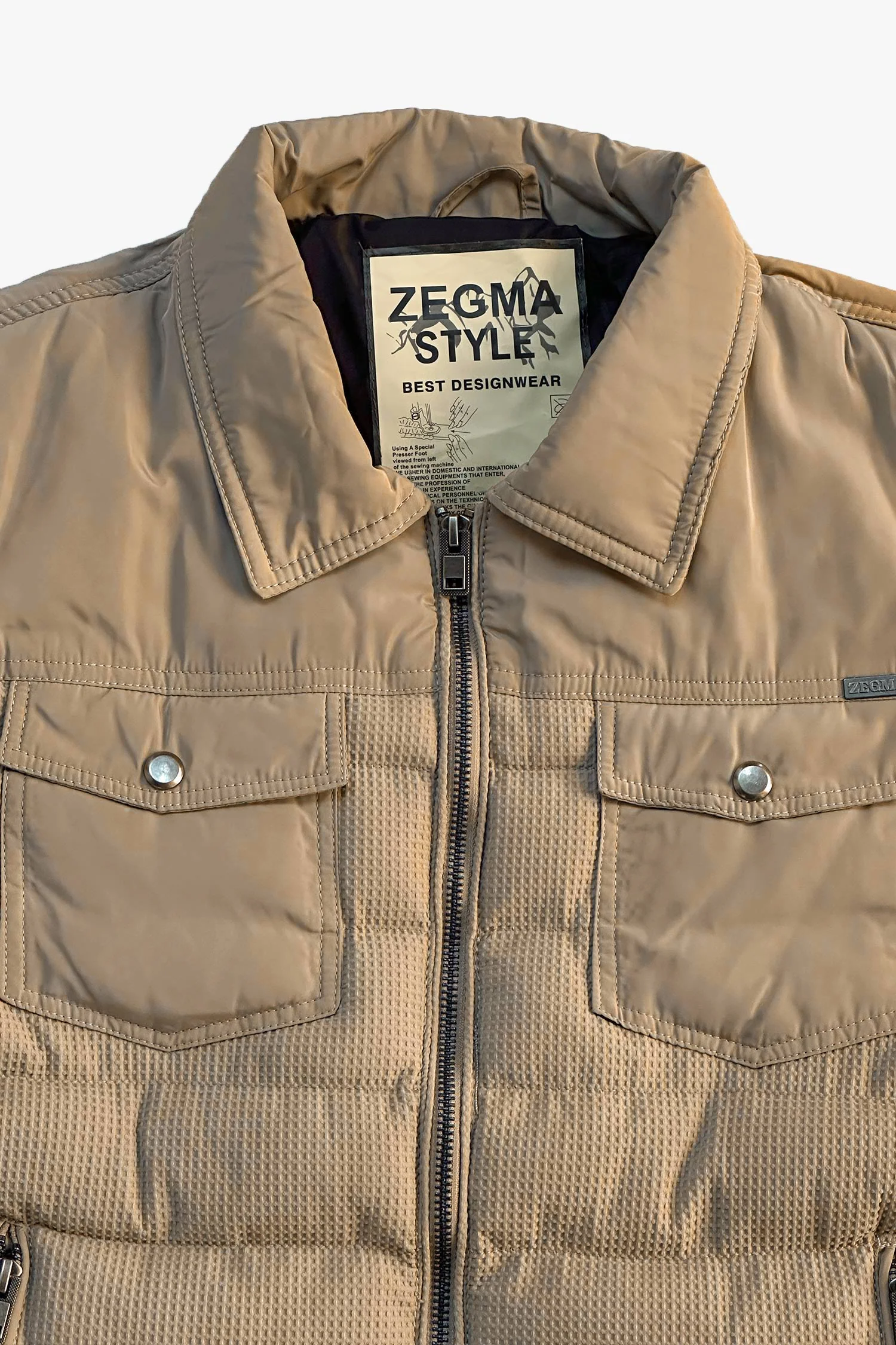 Men's Double Pocket Imported Puffer Jacket - Image 12