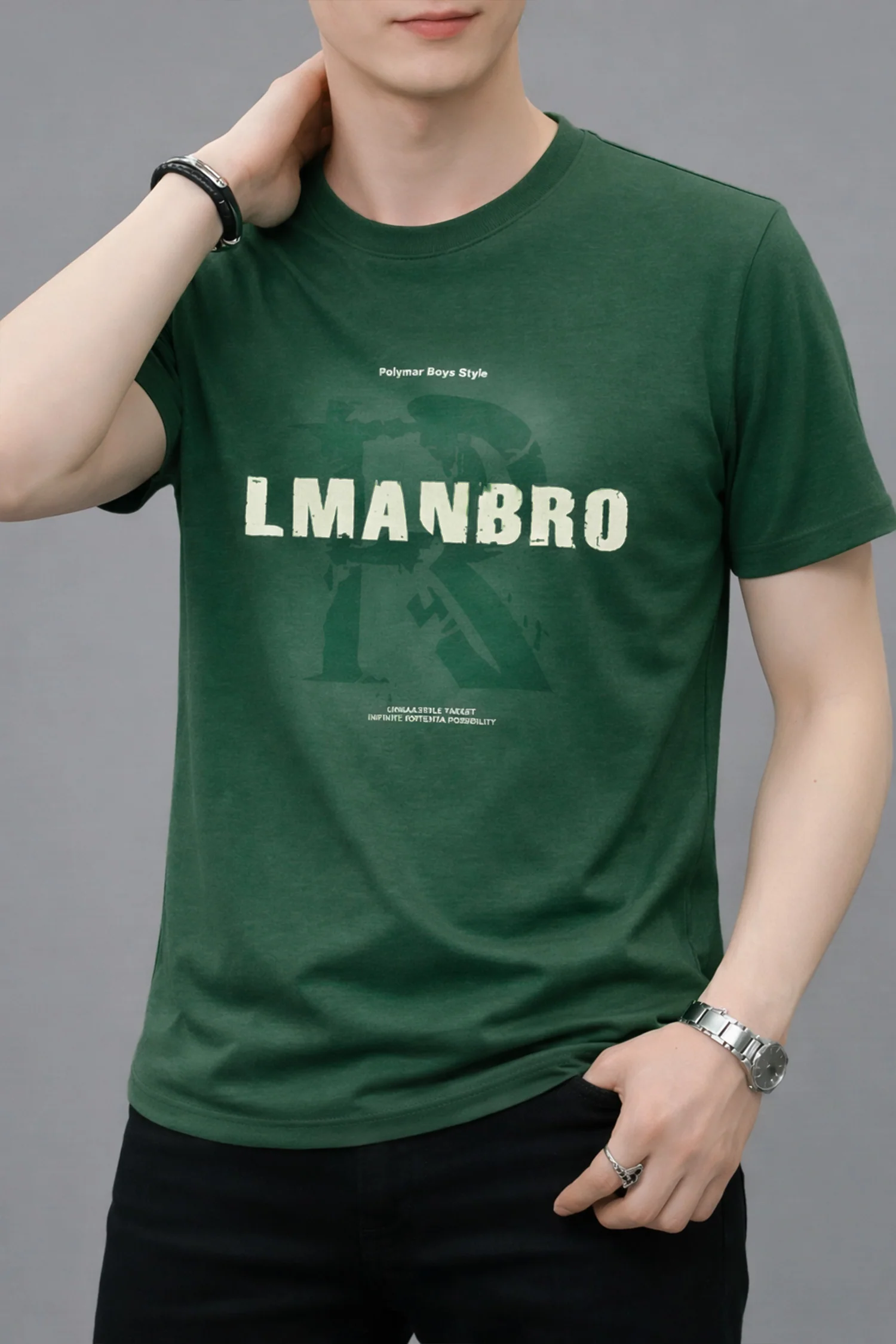 Mens Easy Wear Round Neck T-shirt - Image 4