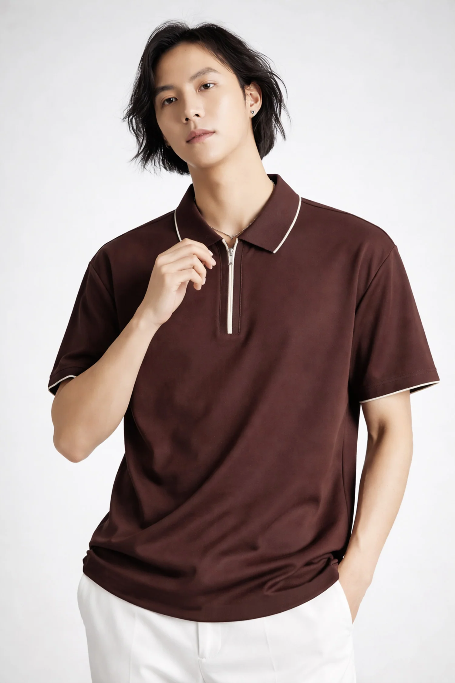 Men's Elevated Style Silk Polo T-Shirt* - Image 9