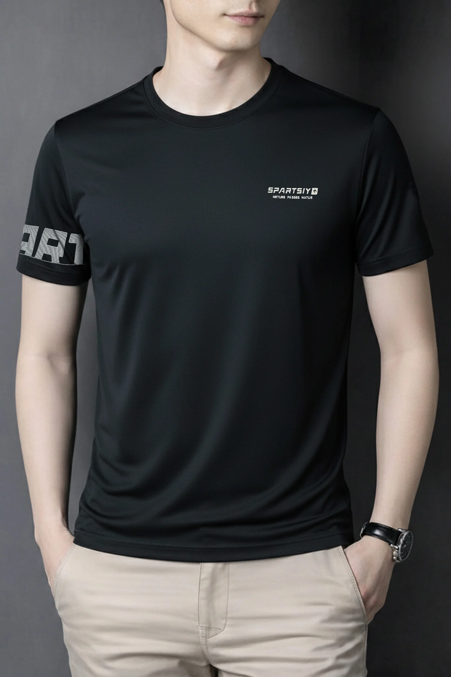 Mens Fit Wear Round Neck T-shirt* - Image 4