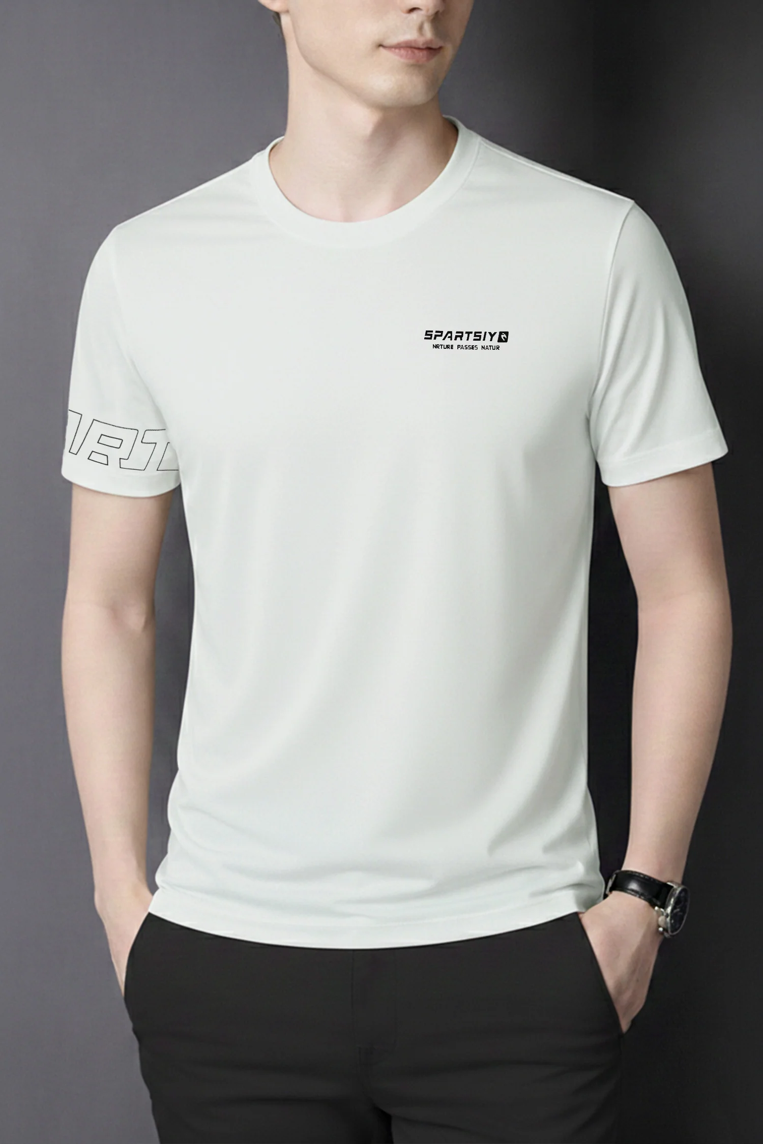 Mens Fit Wear Round Neck T-shirt* - Image 7