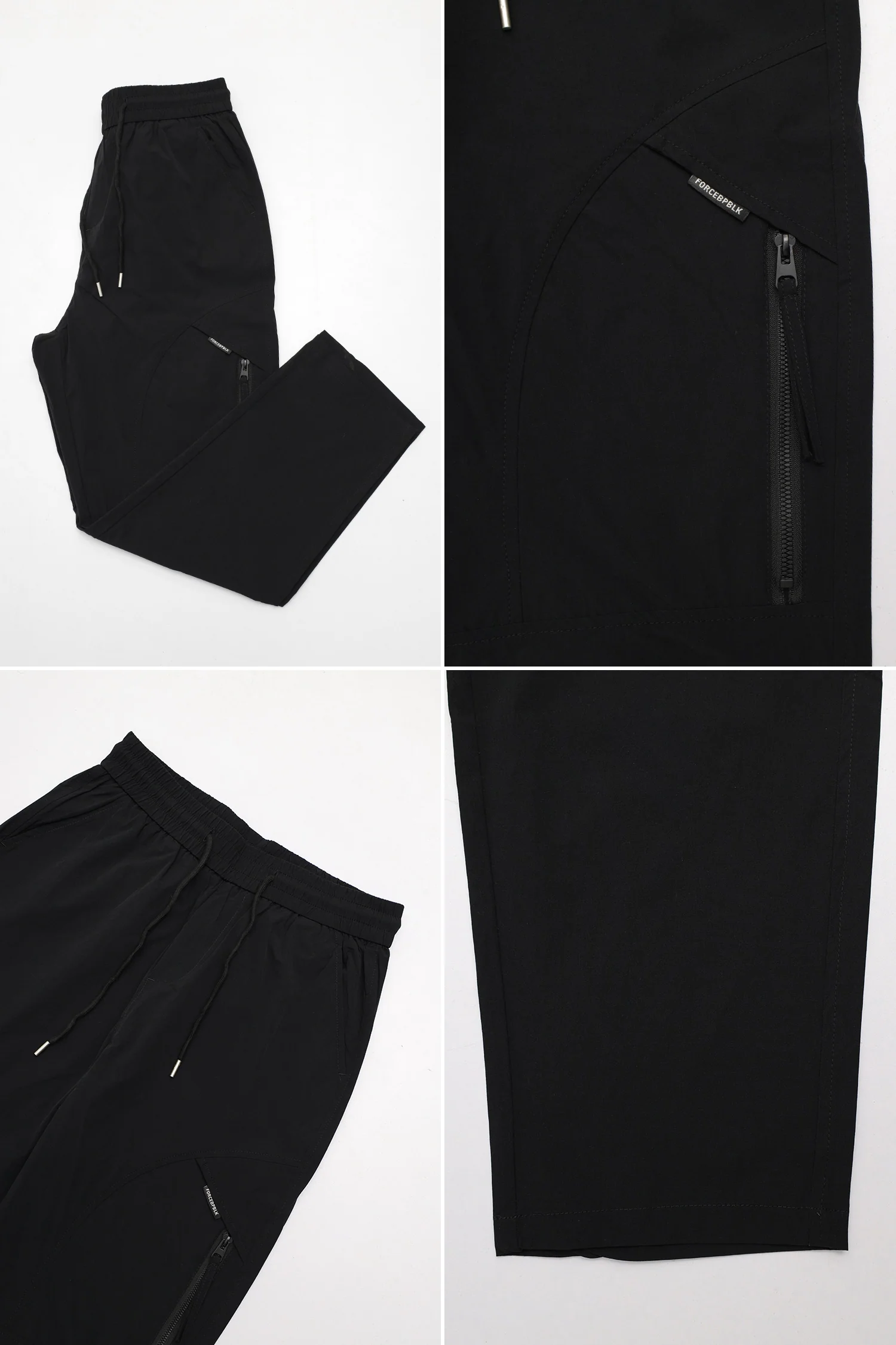 Men's Multiple Functional Pockets-Style Cargo Trouser In Black - Image 4