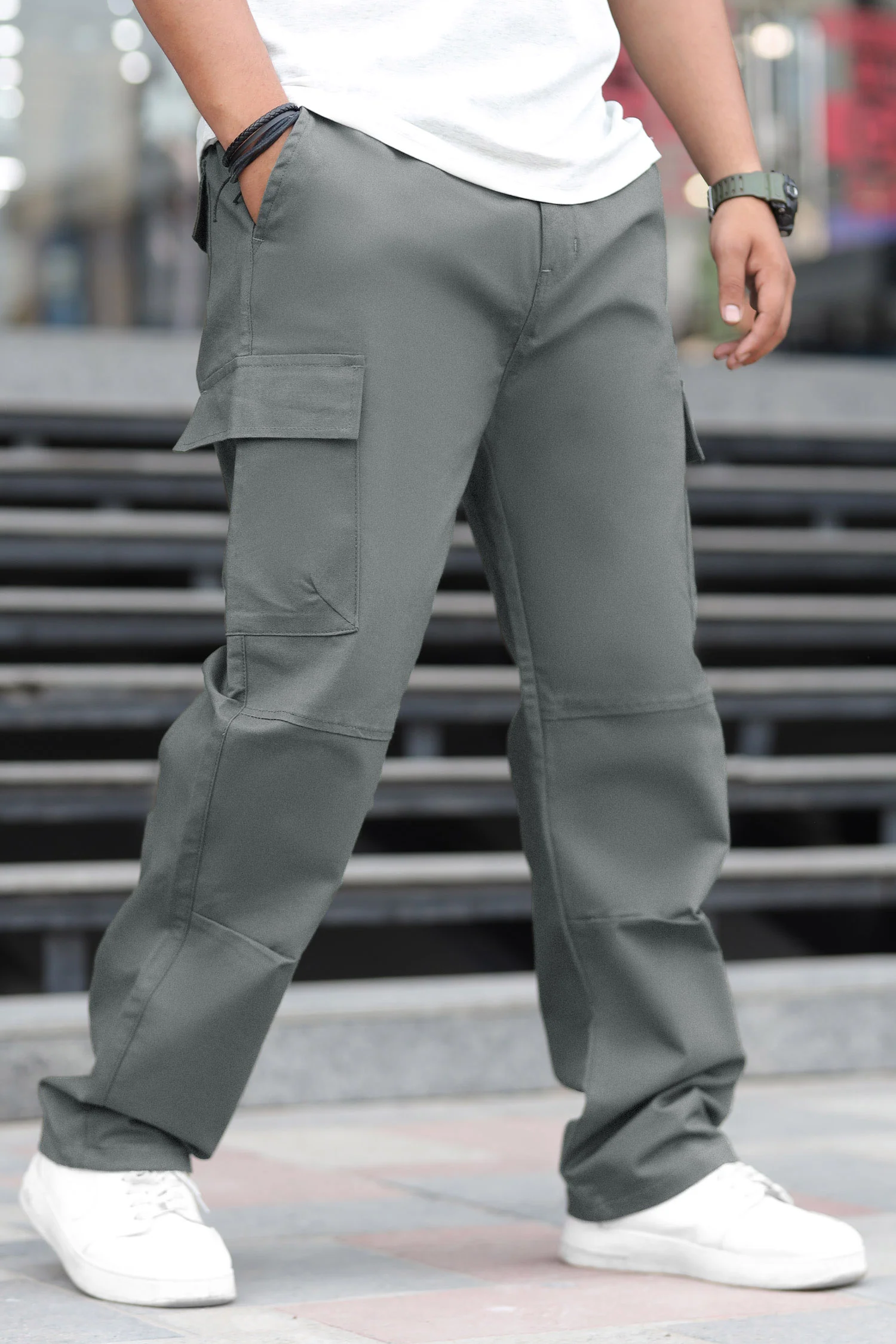 Men's Relax-Fit Knitted Cargo Trouser - Image 10