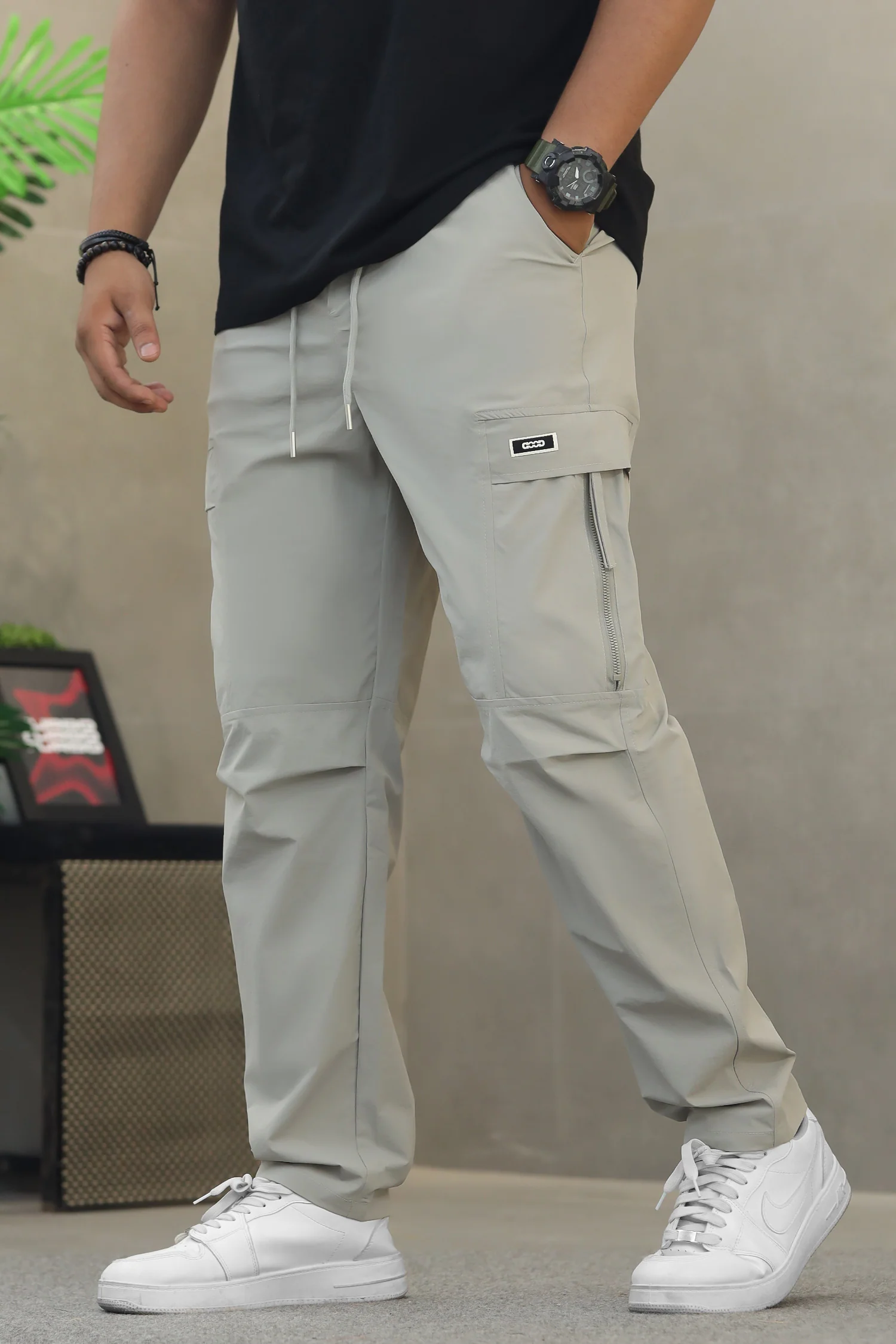 Men's Straight Fit Flap Pockets Cargo Trouser - Image 10