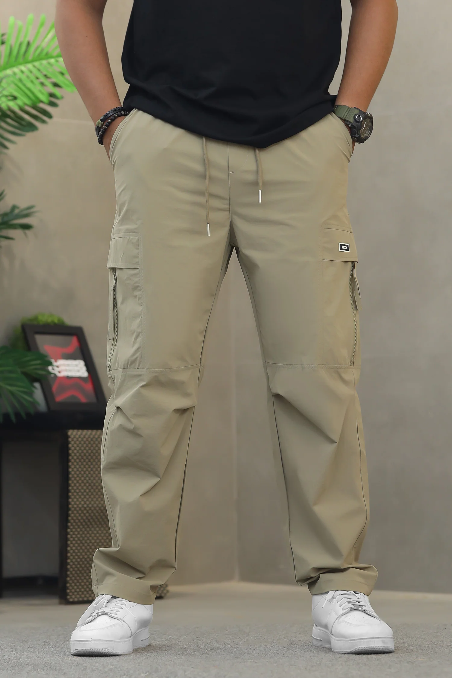 Men's Straight Fit Flap Pockets Cargo Trouser - Image 5