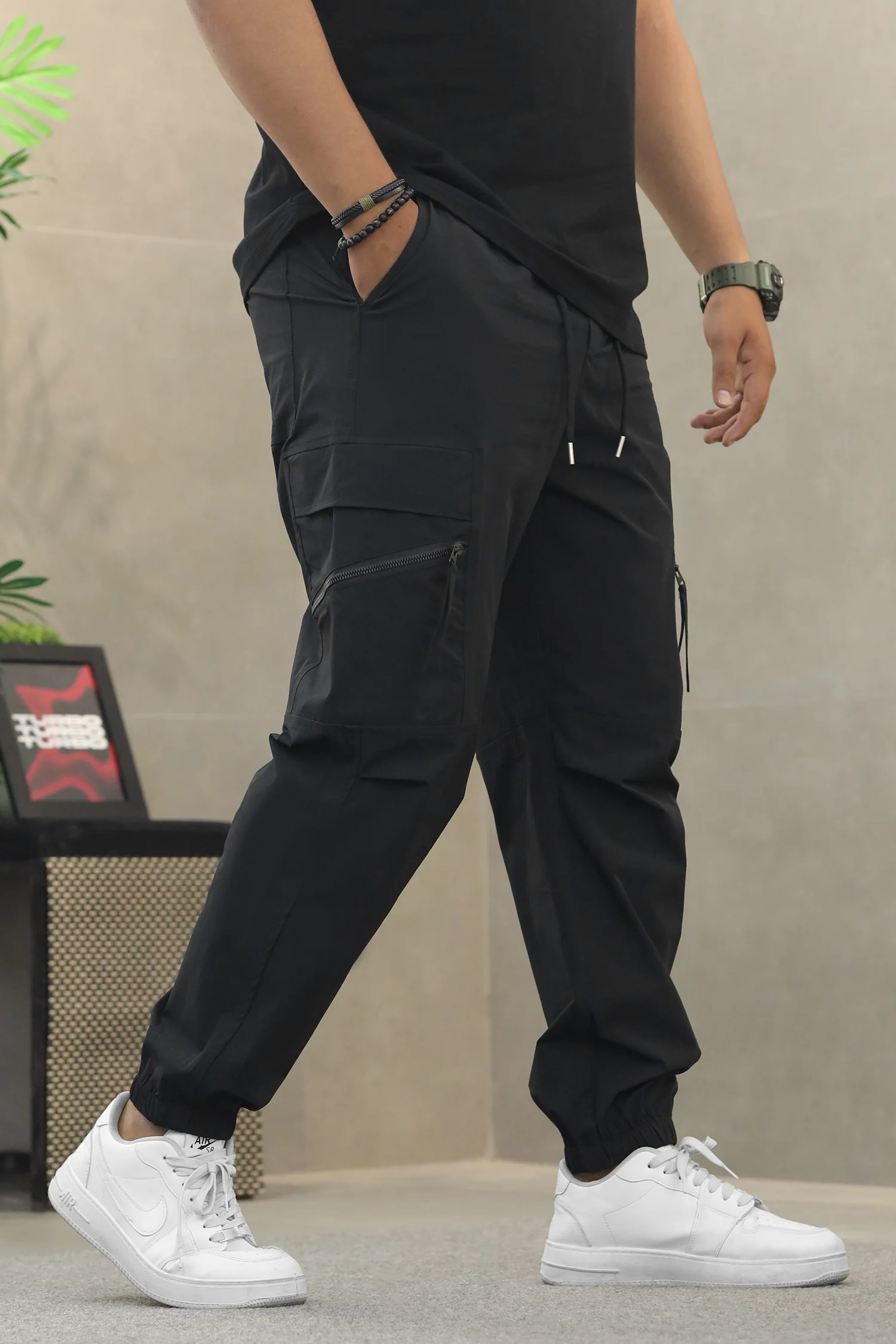Men's Street Style Multiple-Pockets Cargo Trouser - Image 10