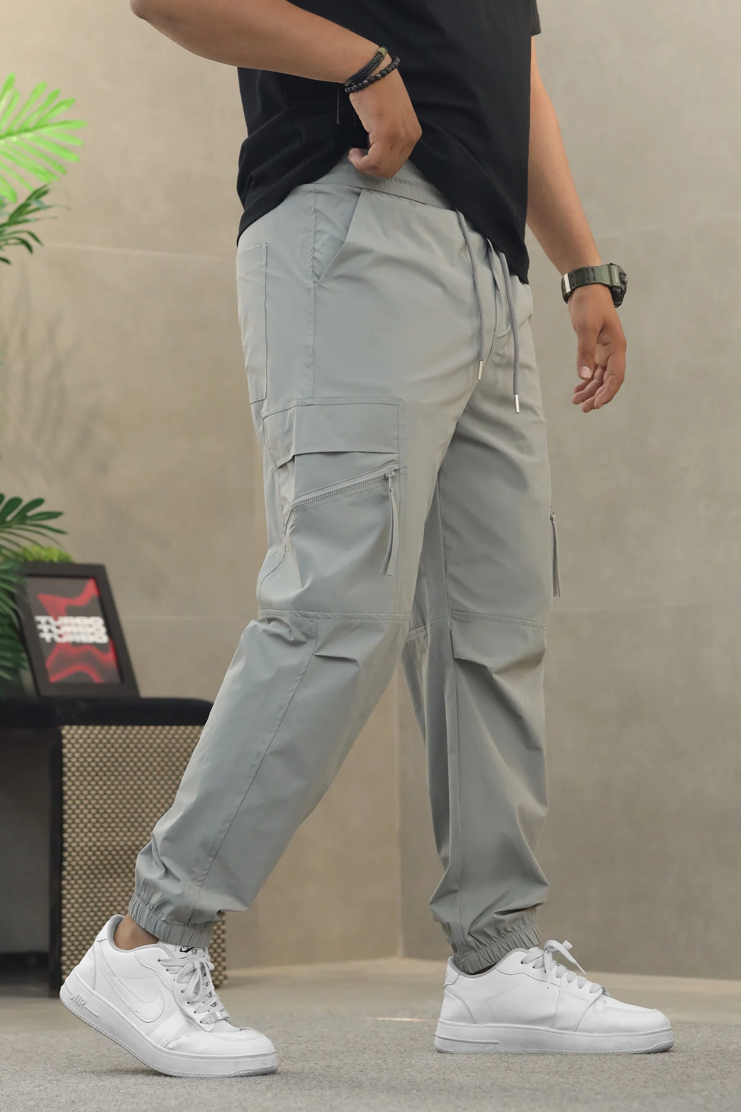Men's Street Style Multiple-Pockets Cargo Trouser - Image 8