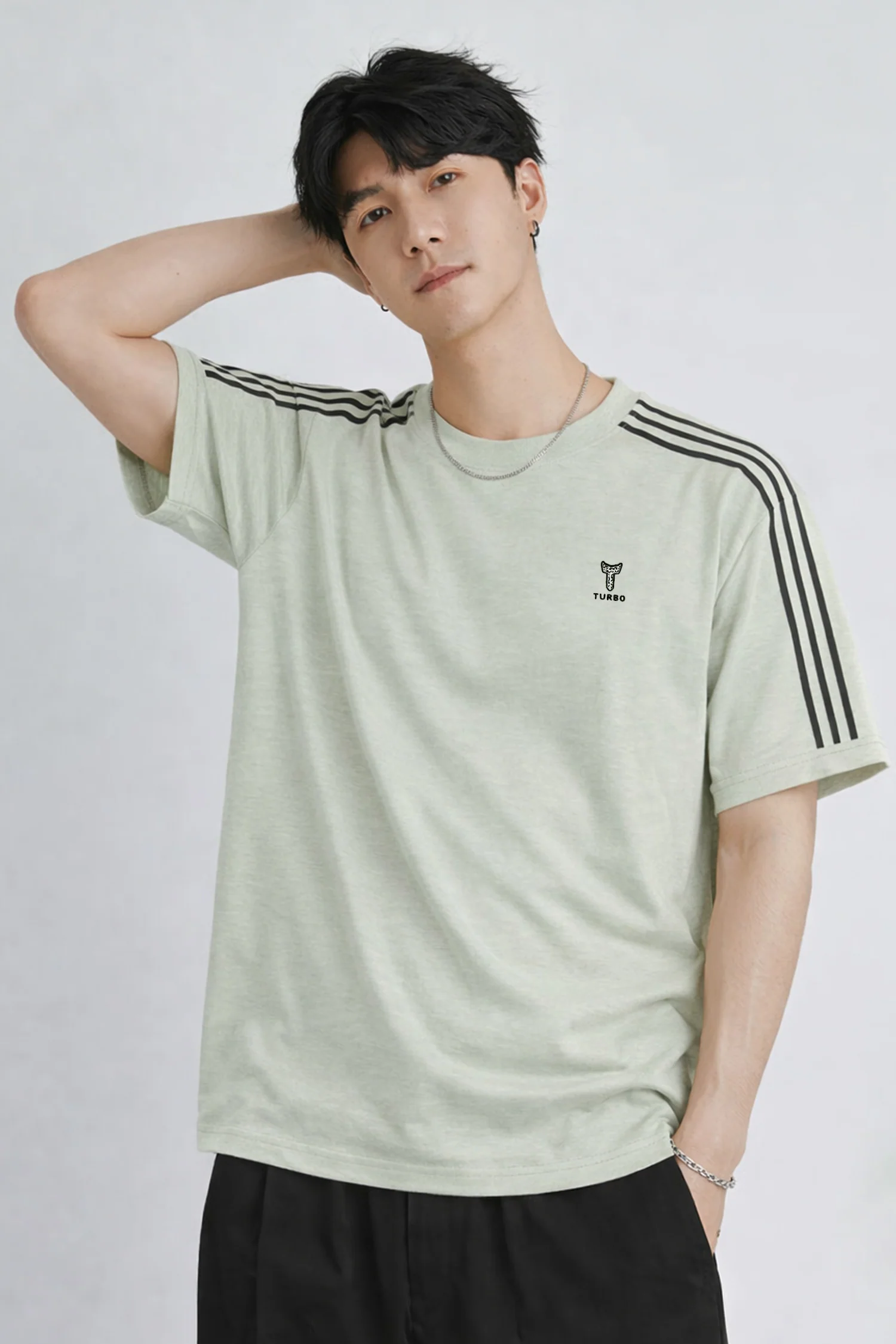 Men's Stripe Theory Round Neck Tee