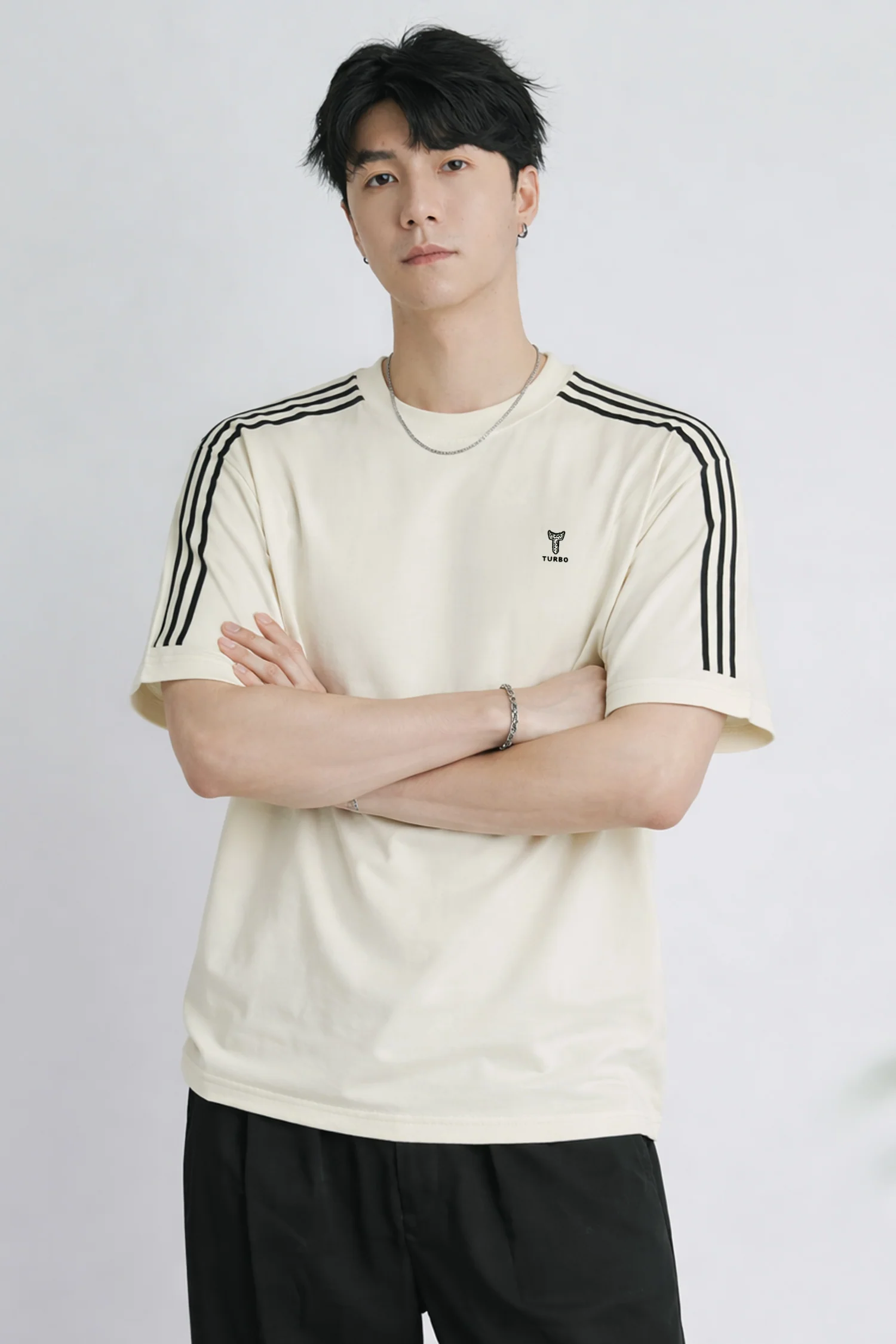 Men's Stripe Theory Round Neck Tee - Image 7