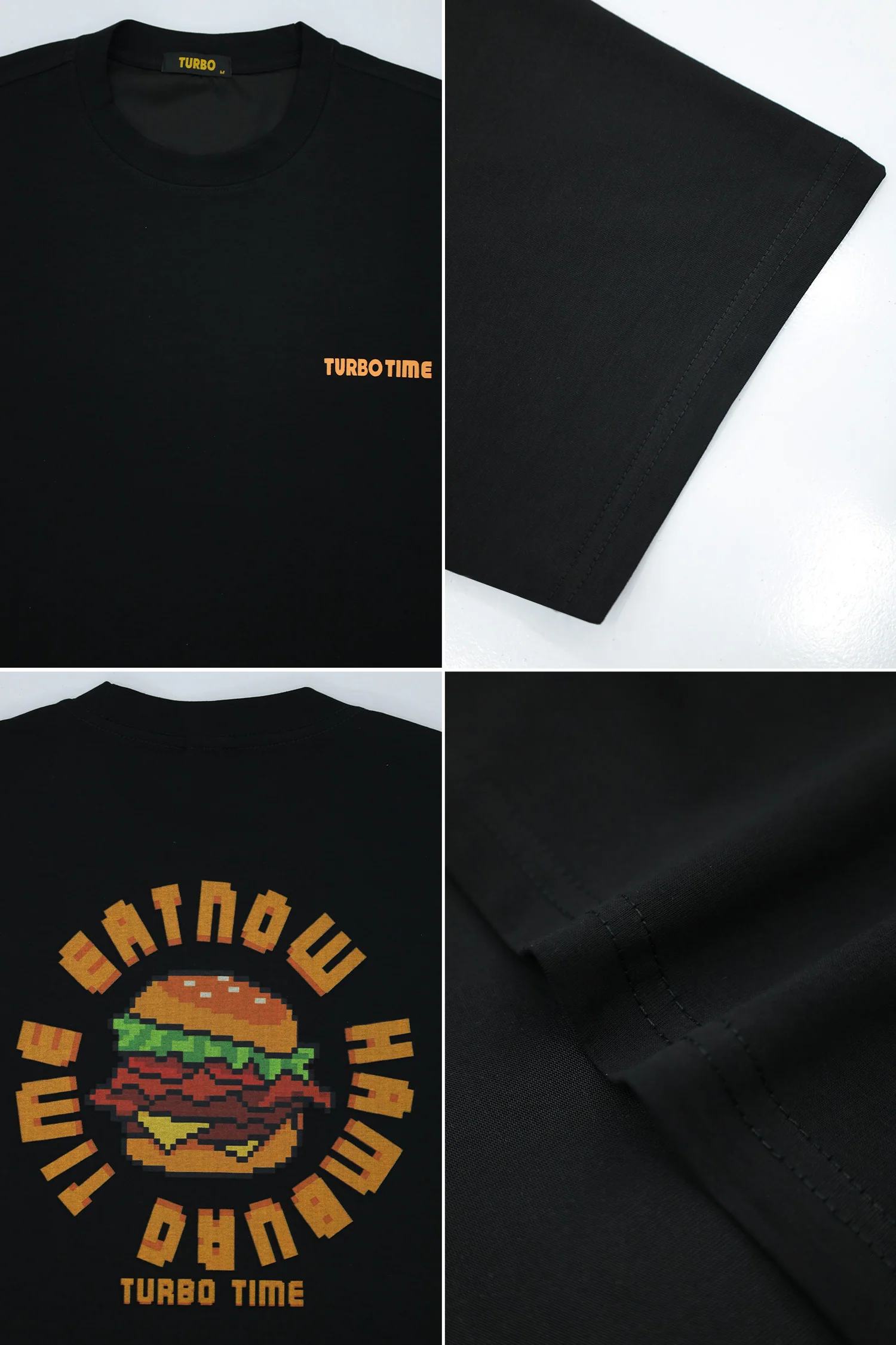 Men's Time Eat Now Typography Graphic Tee - Image 9
