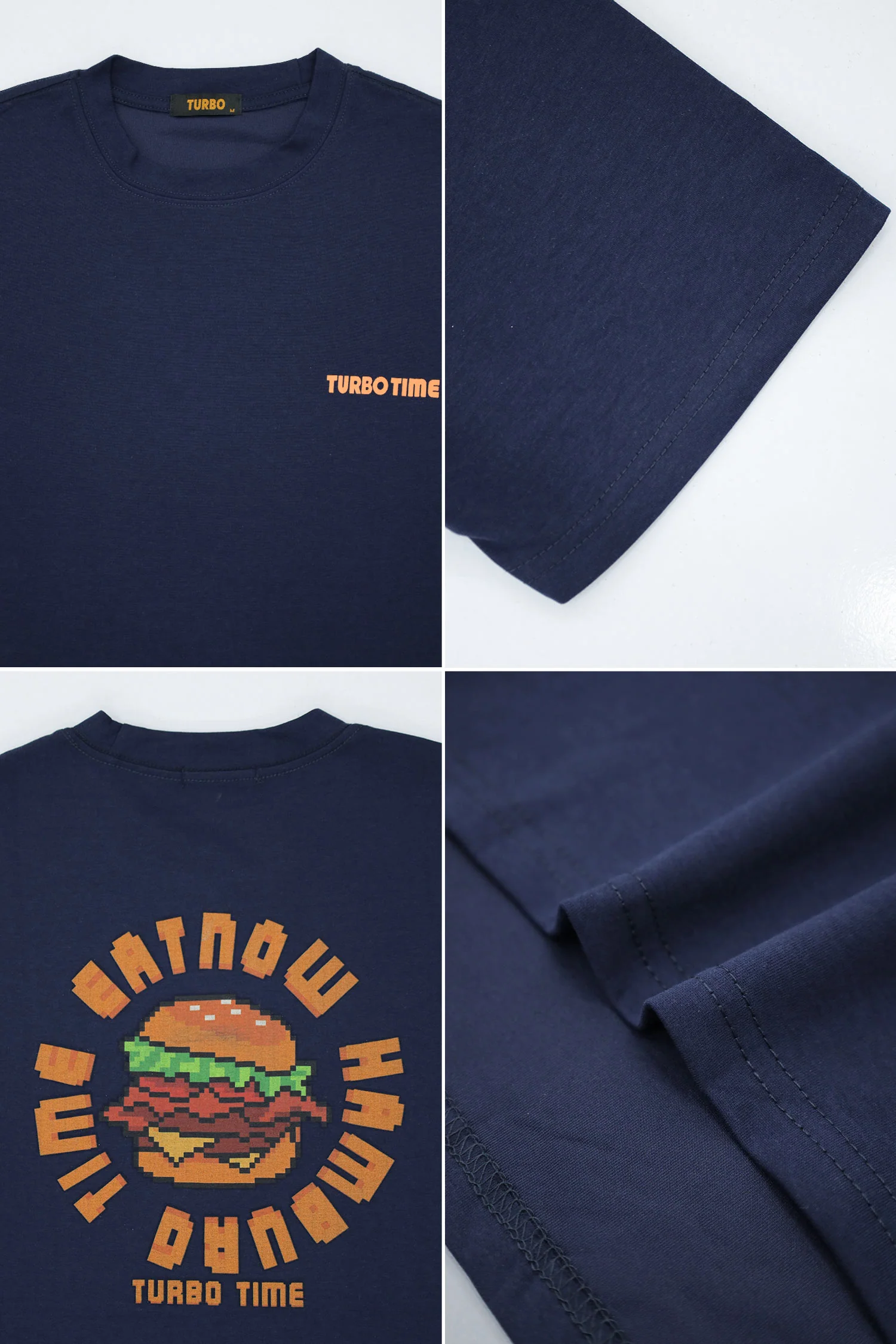 Men's Time Eat Now Typography Graphic Tee - Image 3