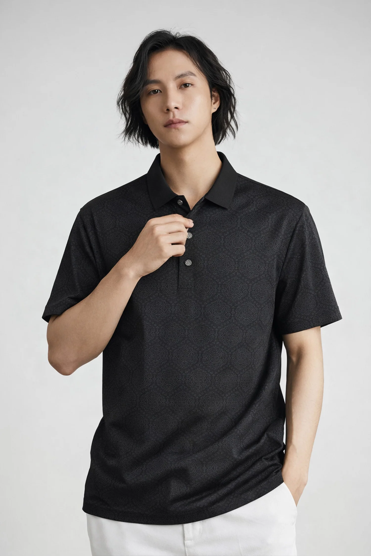 Men's Urban Essential Silk Polo T-Shirt* - Image 5