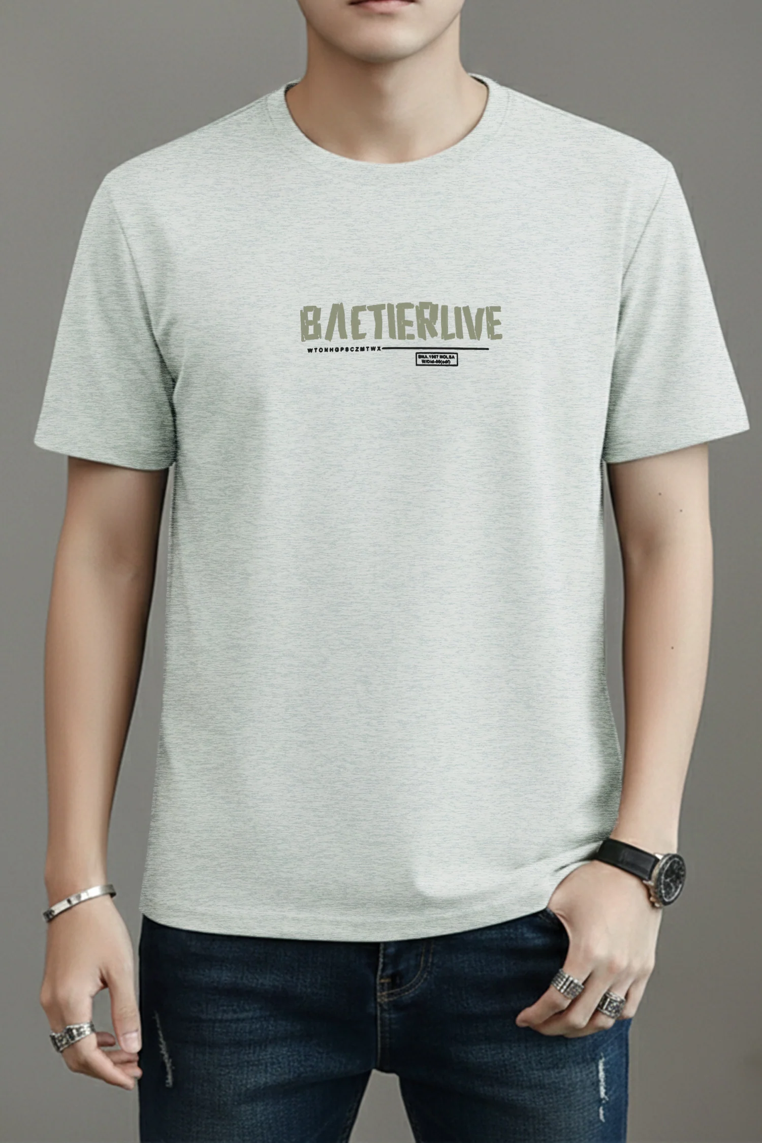 Mens Wear Plan Round Neck T-shirt - Image 10