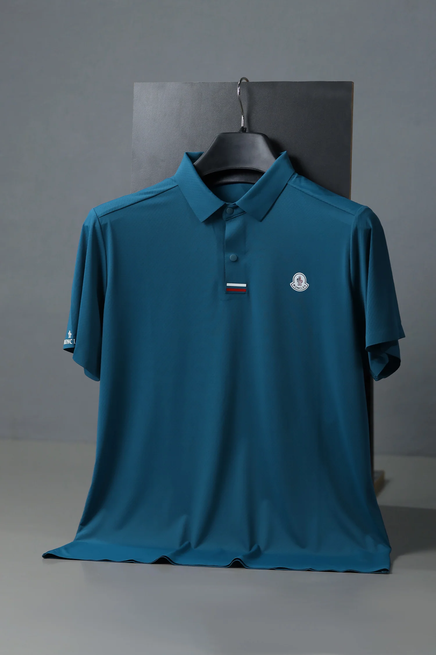 Monclr Moisture-Wicking Imp Dry-Fit Polo In Blue - Image 2