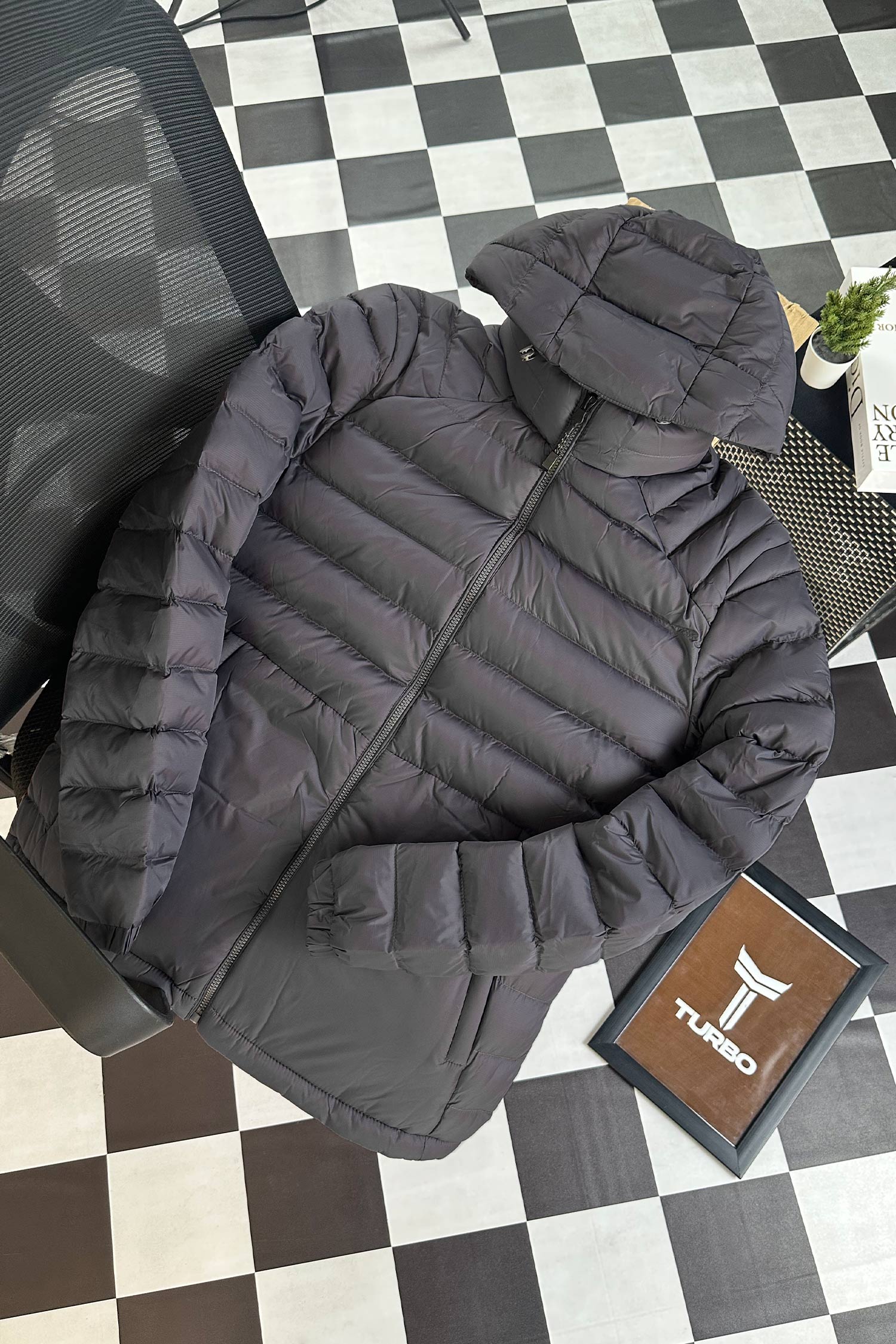 Navigation Down Hooded Bubble Padded Imported Puffer Jacket - Image 7