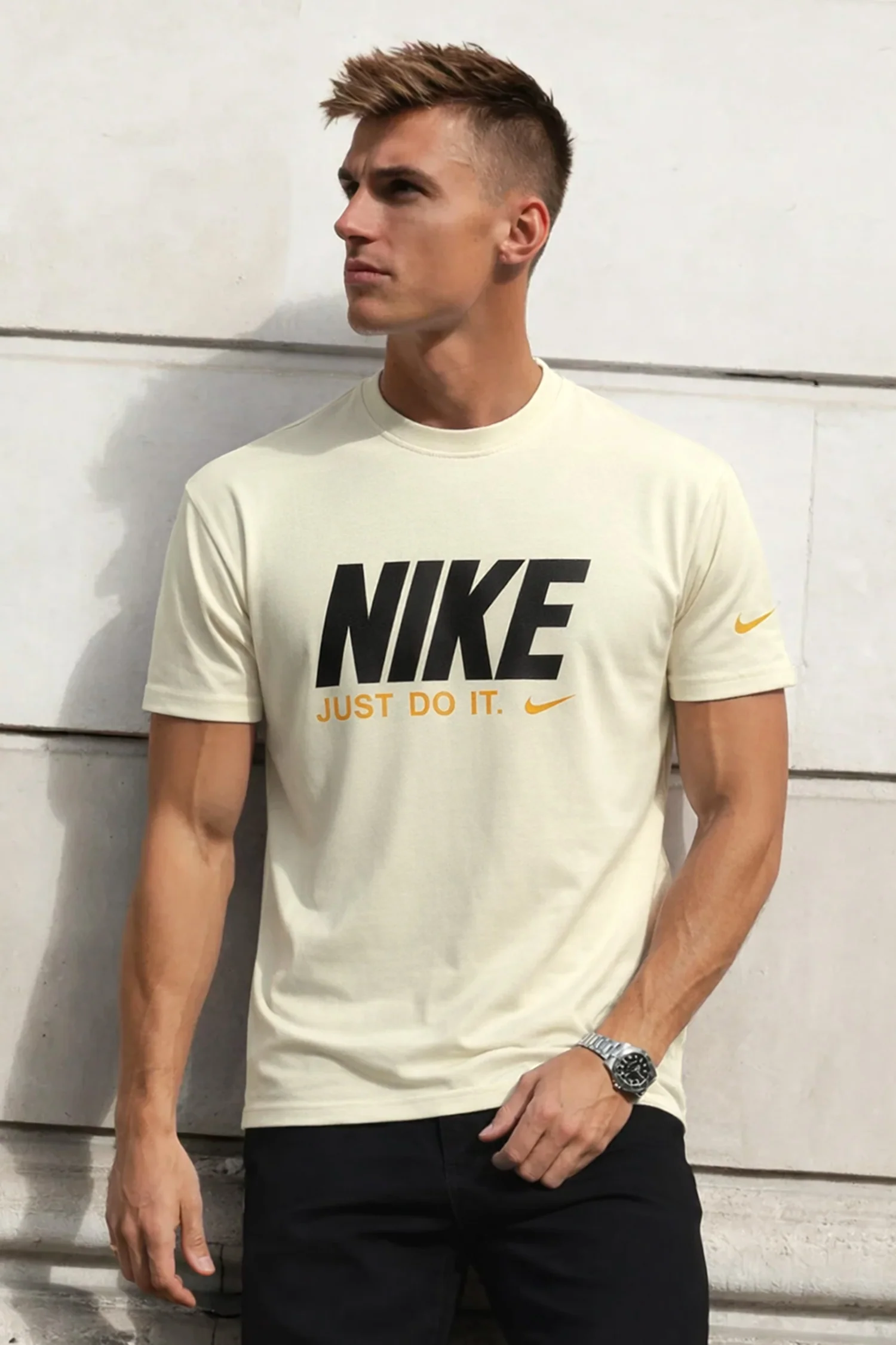 Nke Athletic Cut Men's Tee In Cream