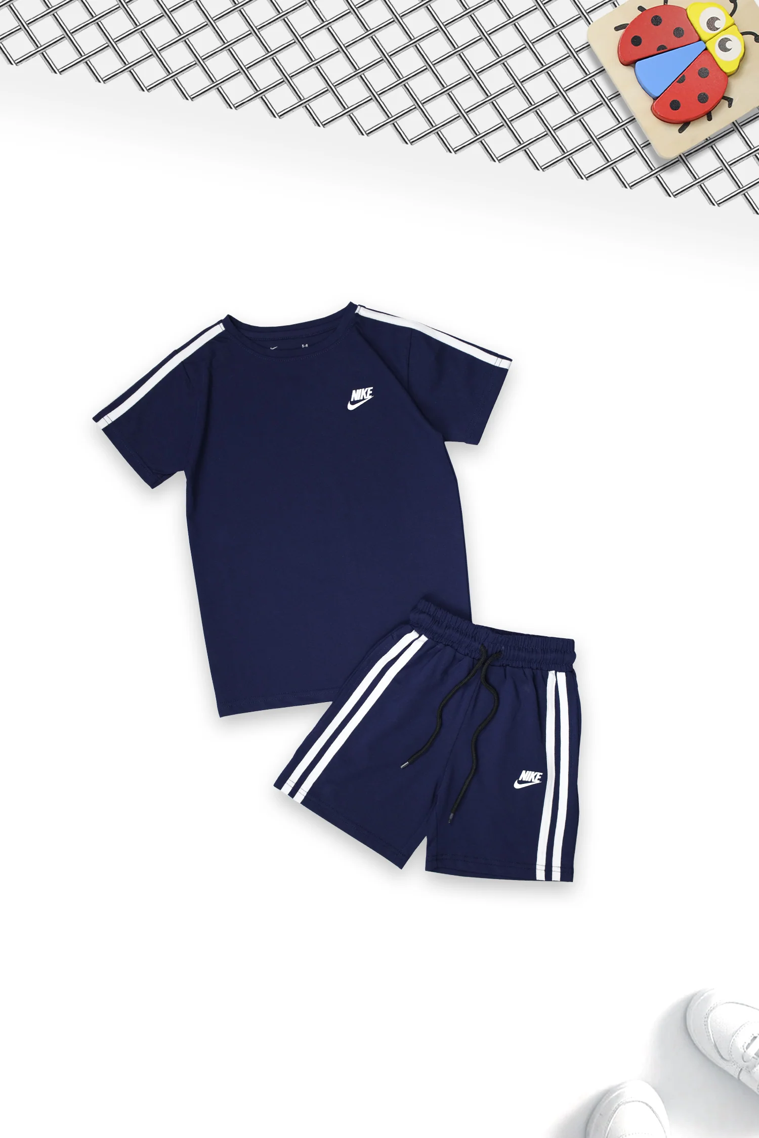 Nke Futura Tee Younger Kids Co-Ord Set In Navy Blue - Image 2