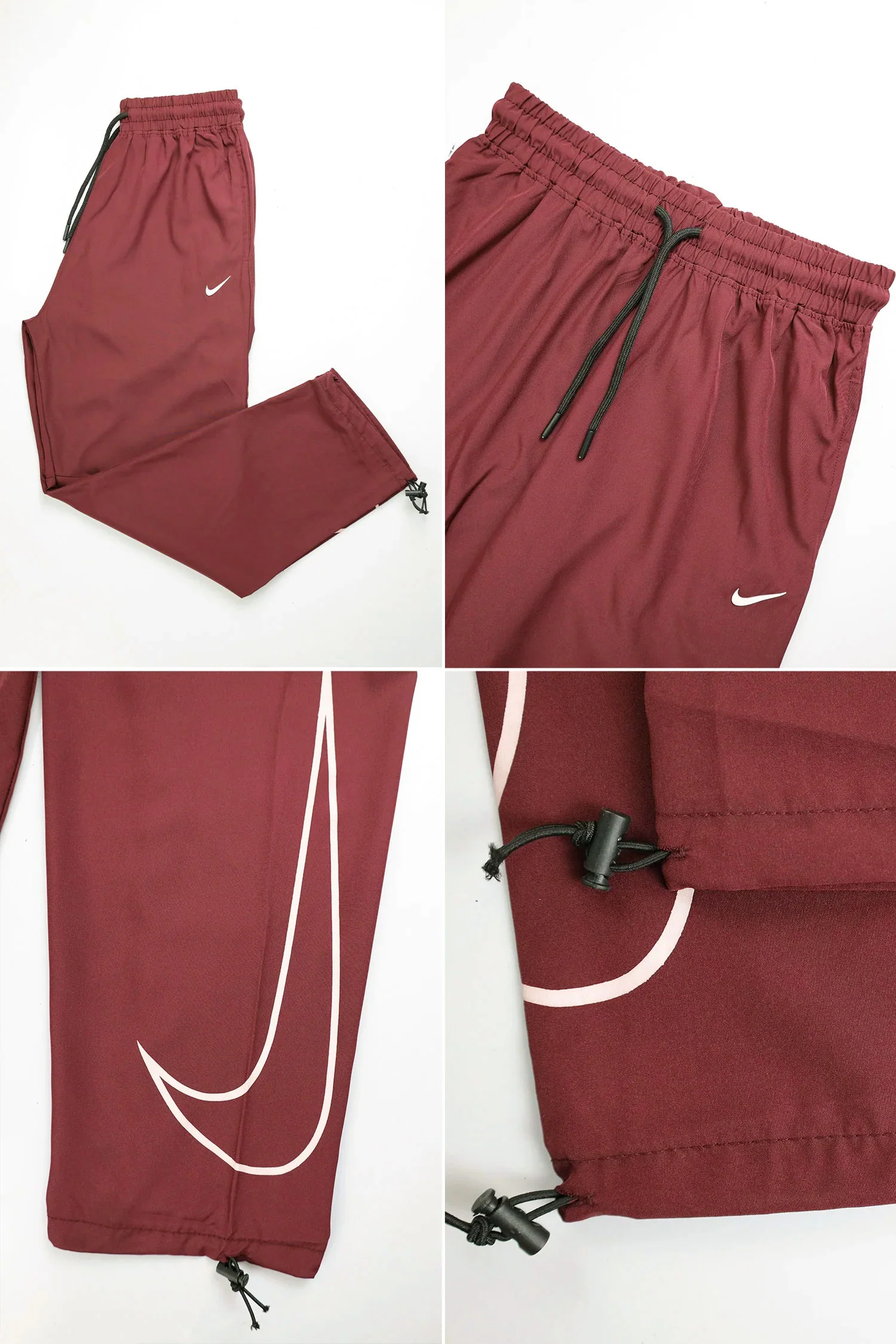 Nke Micron-Knit Throwback Sportswear Trouser In Maroon - Image 6